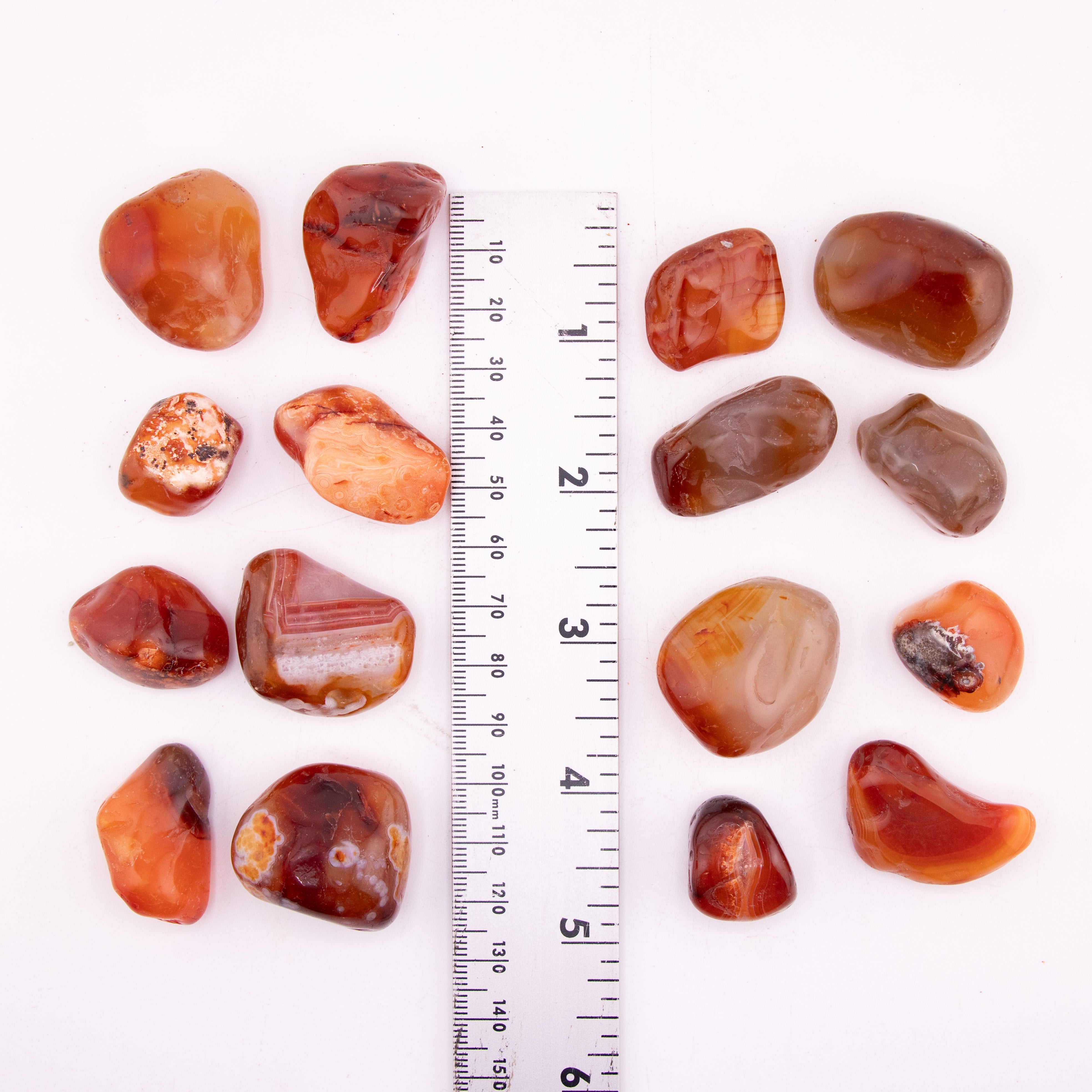 Carnelian Tumbled Stone, 2-3cm, Quality A, 1 Lb