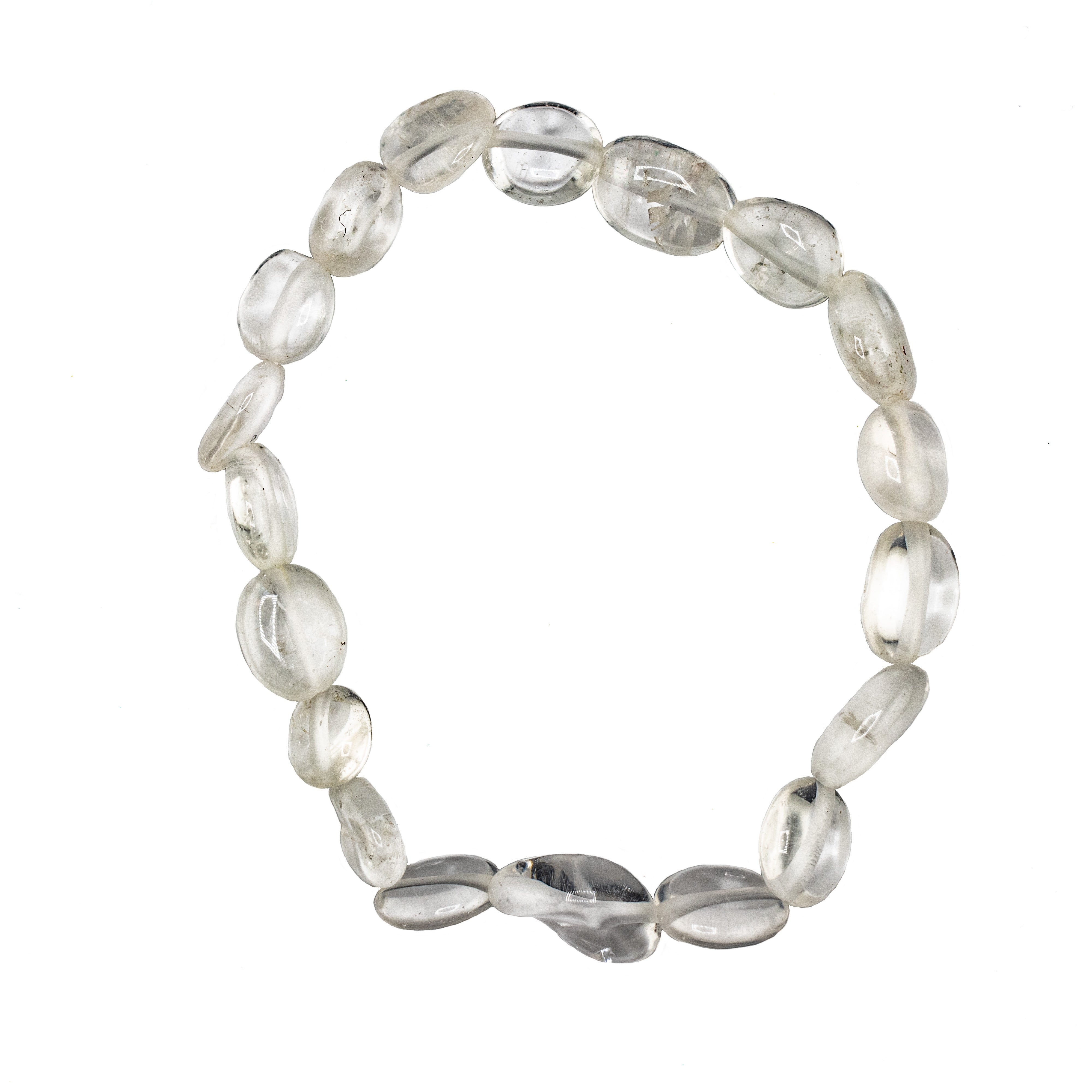Clear Quartz Nugget Beads Bracelet, 6-8mm, 5 Pieces in a Pack