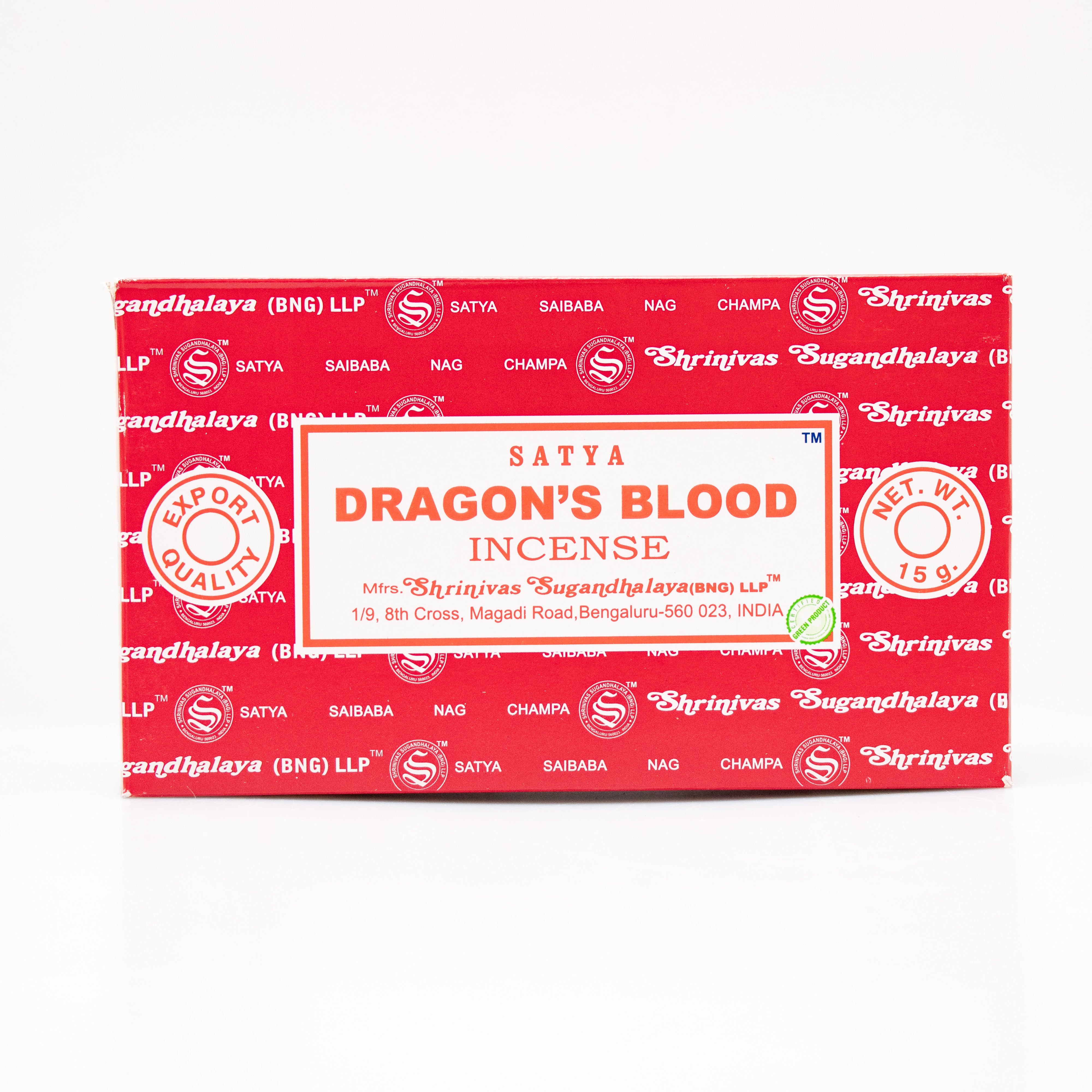 Satya Dragons Blood, Incense Sticks, 15 grams in one Pack, 12 Pack Box