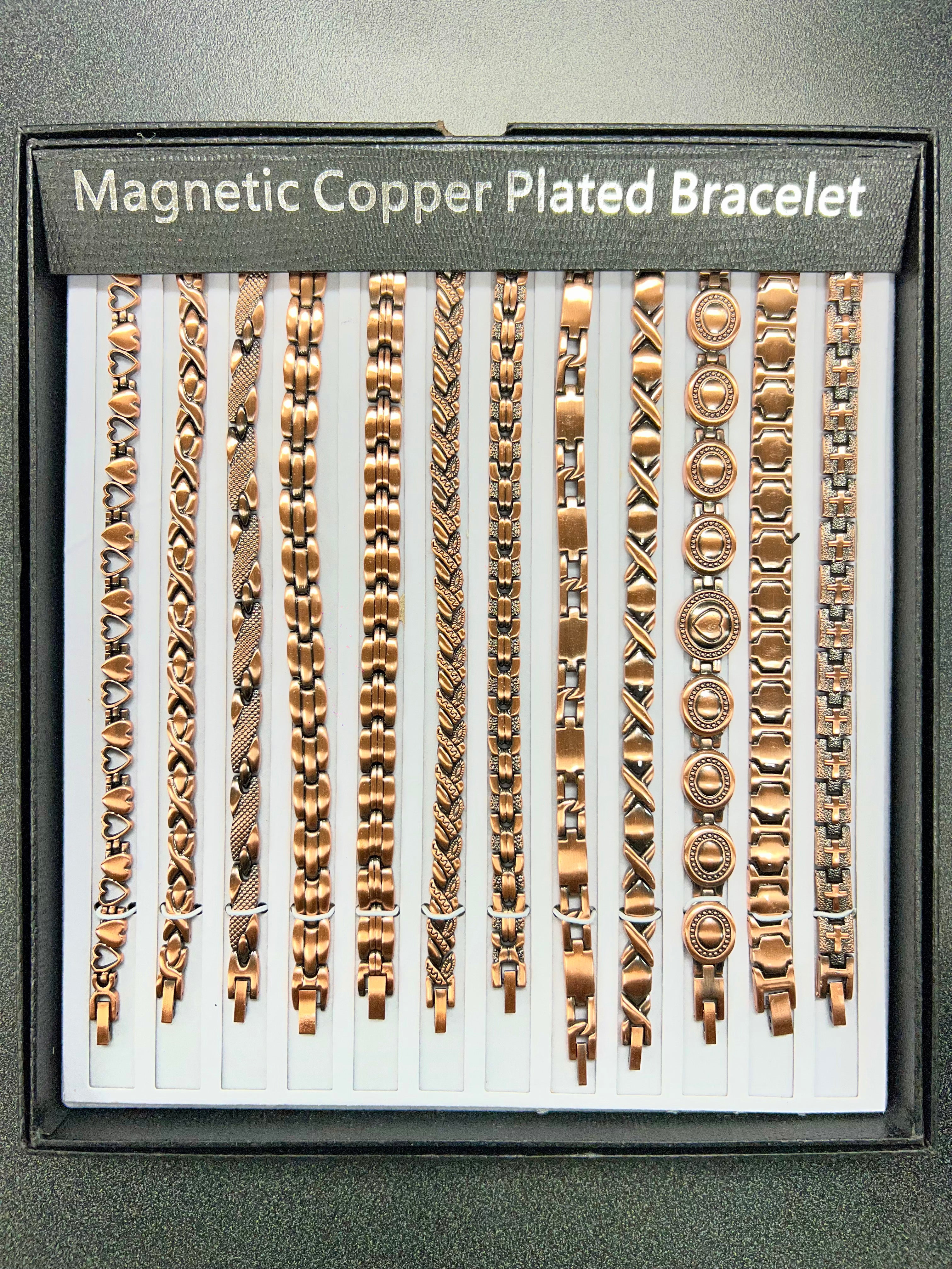 Copper Bracelet Bangle for Women, 12 Pieces in a Pack