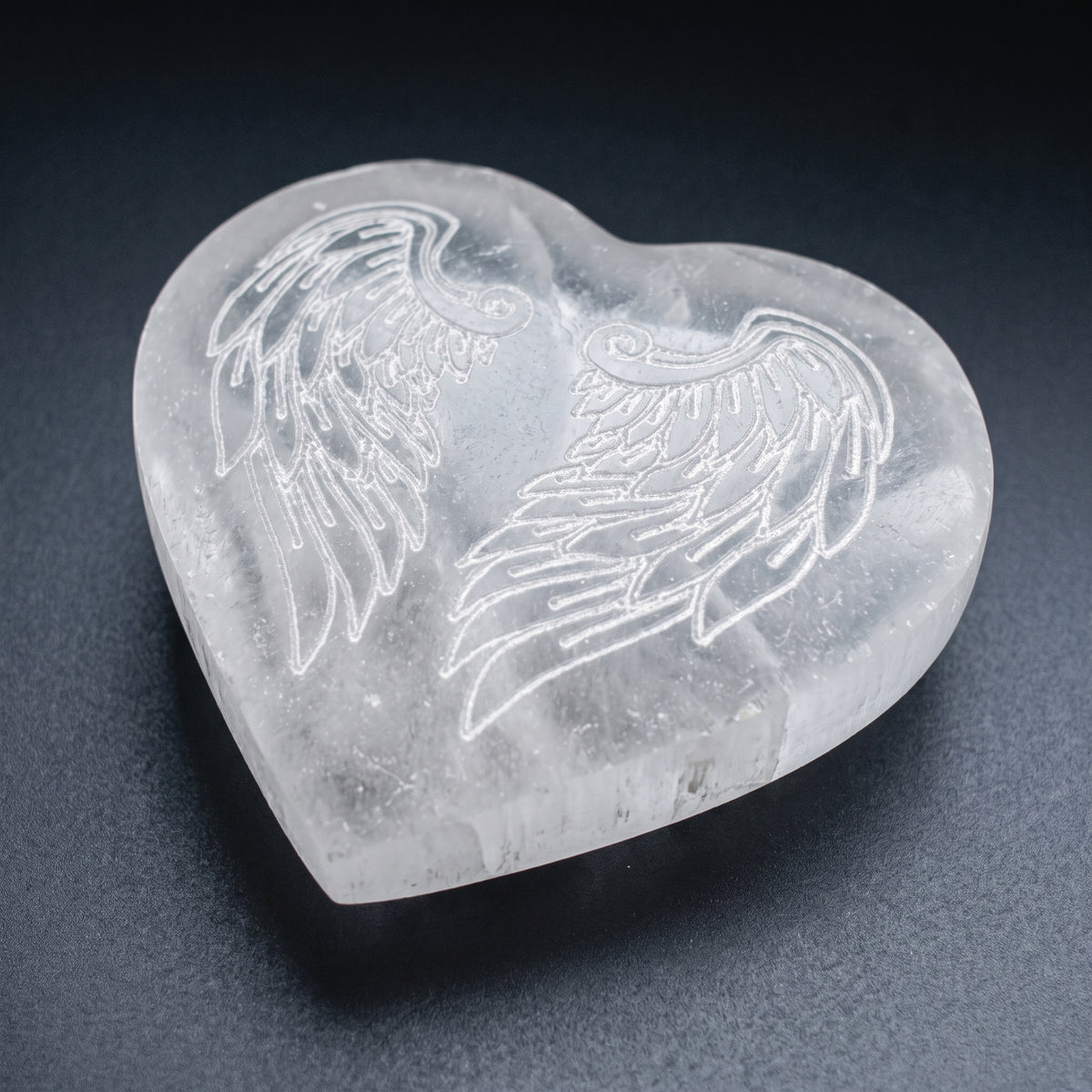 Selenite Wings Heart Shaped Stone, 2.5-3" Inch, 1 Piece