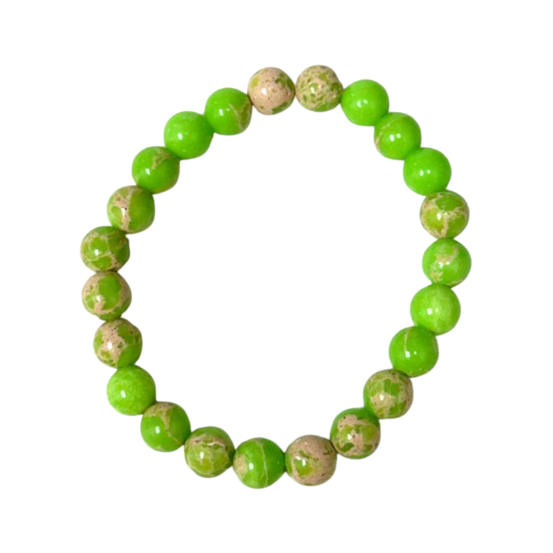Green Imperial Jasper Clearance Bracelet, Pack of 5