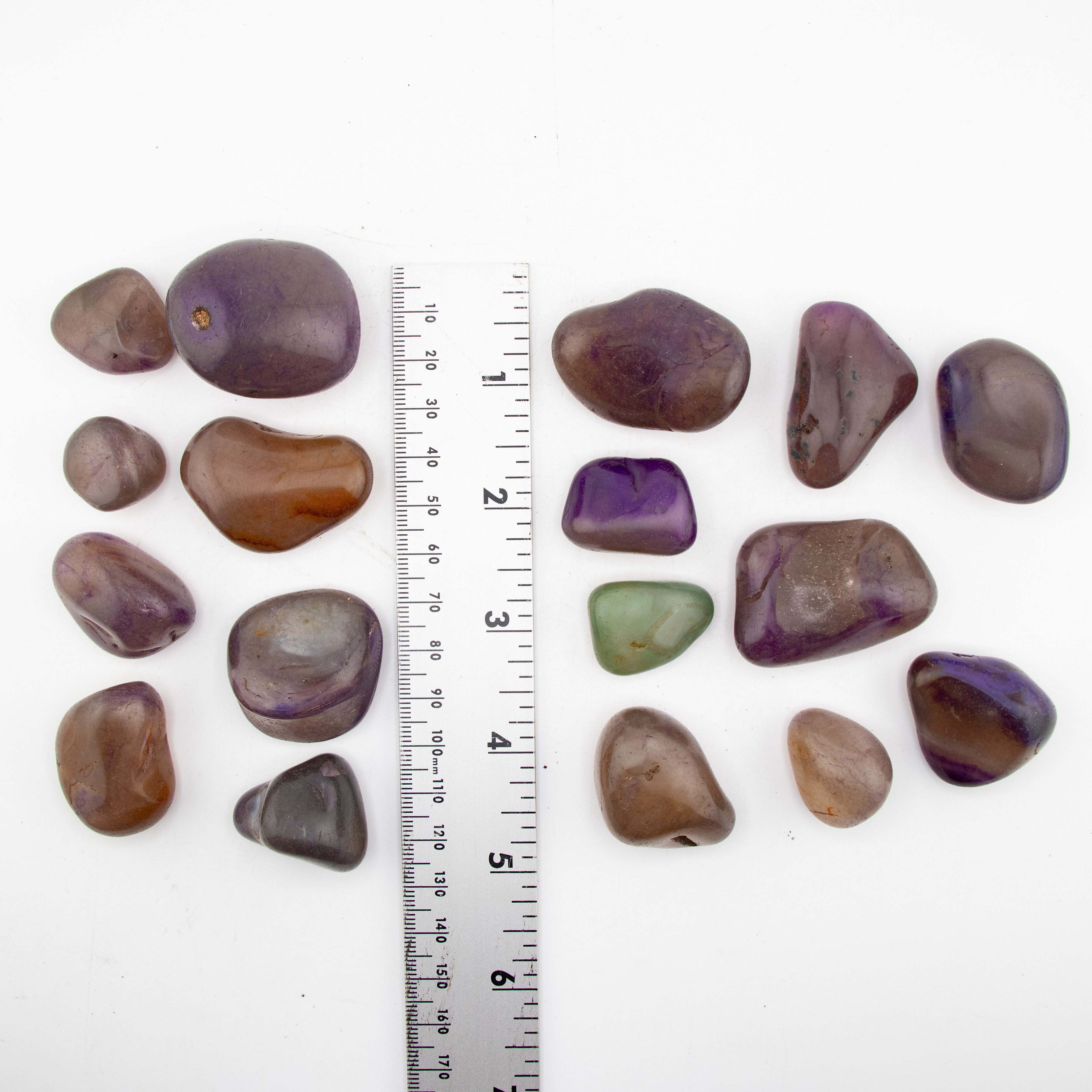 Grey Agate Tumbled Stones, 2-5 cm, 1 Lb