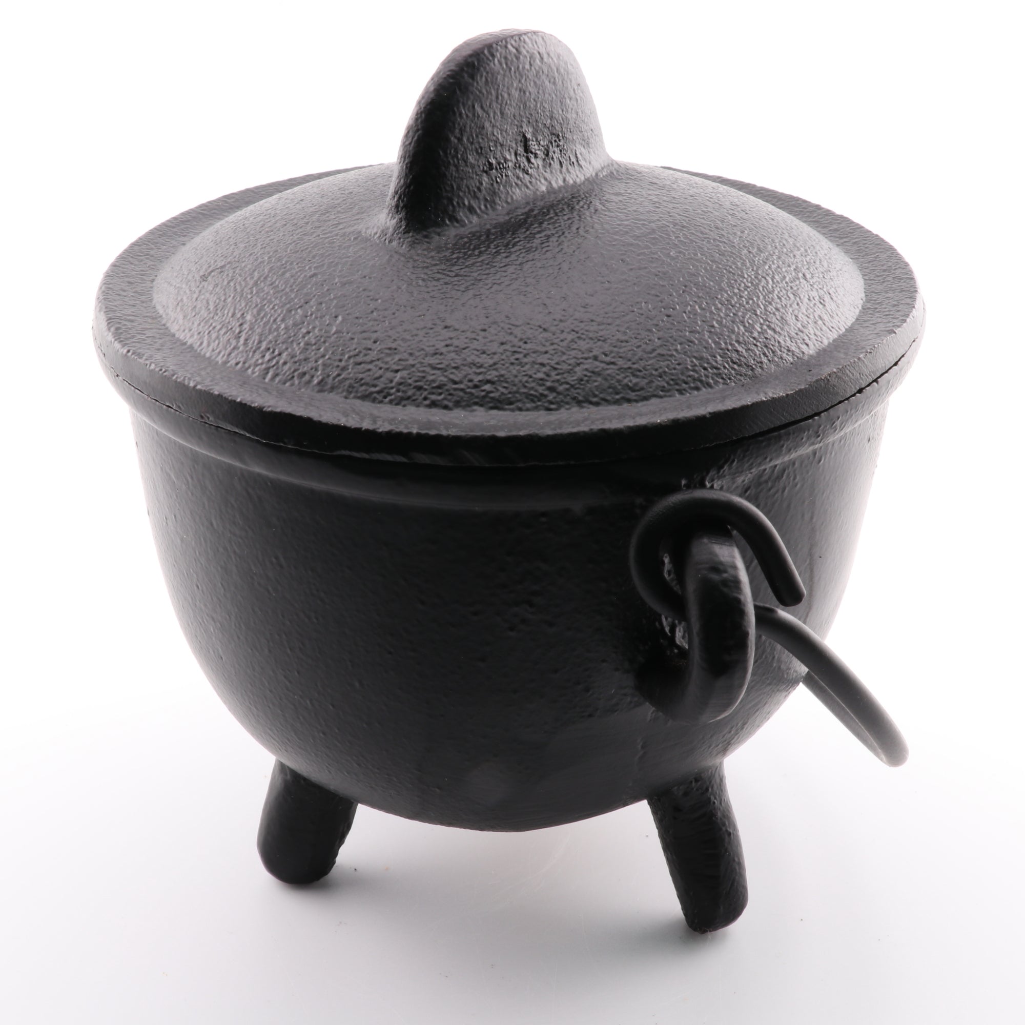 Cast Iron Cauldron, with Lid 5"