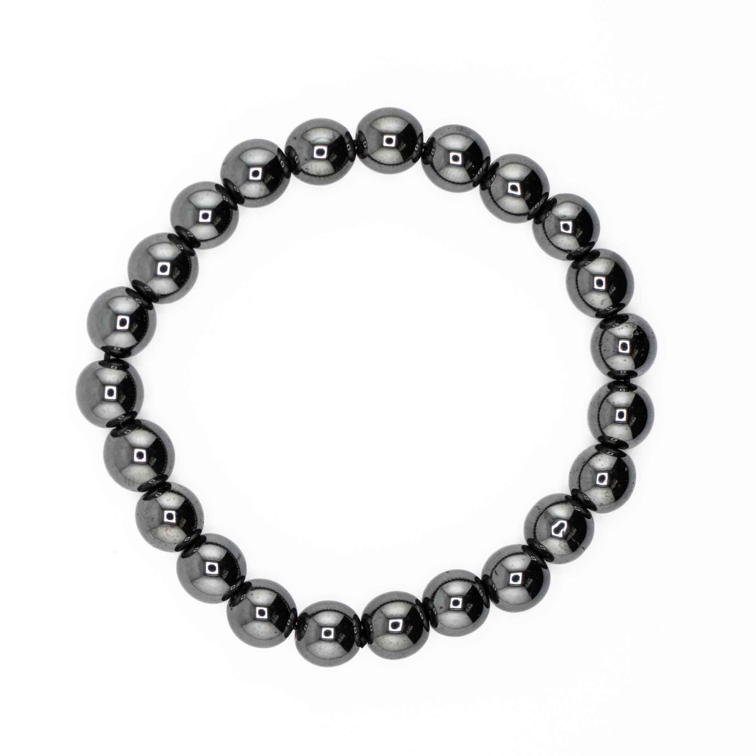 Hematite, Metal Free Bracelet, 8mm, 5 Pieces in a Pack