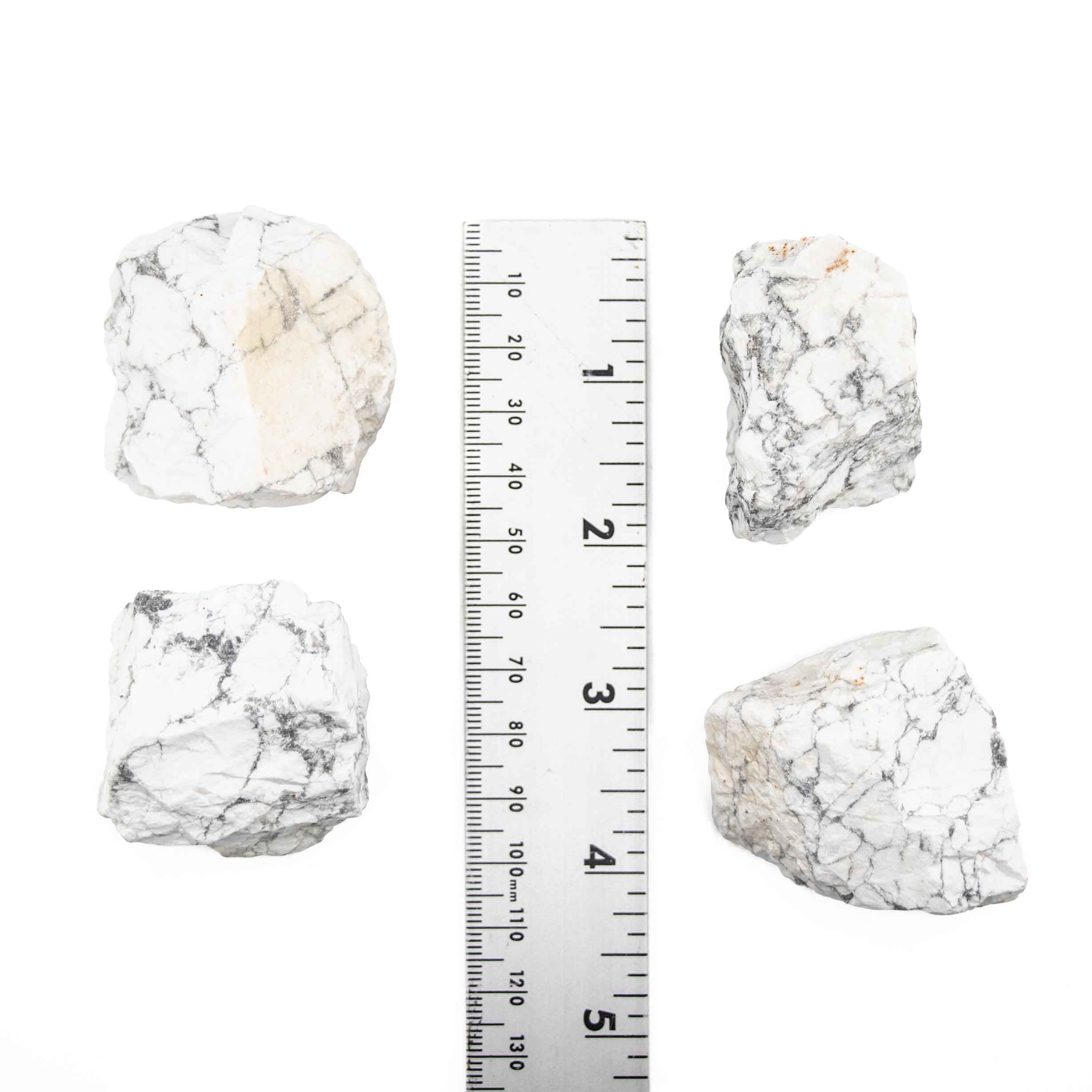 Howlite Rough Stone, 4-6 cm, 1 KG Pack
