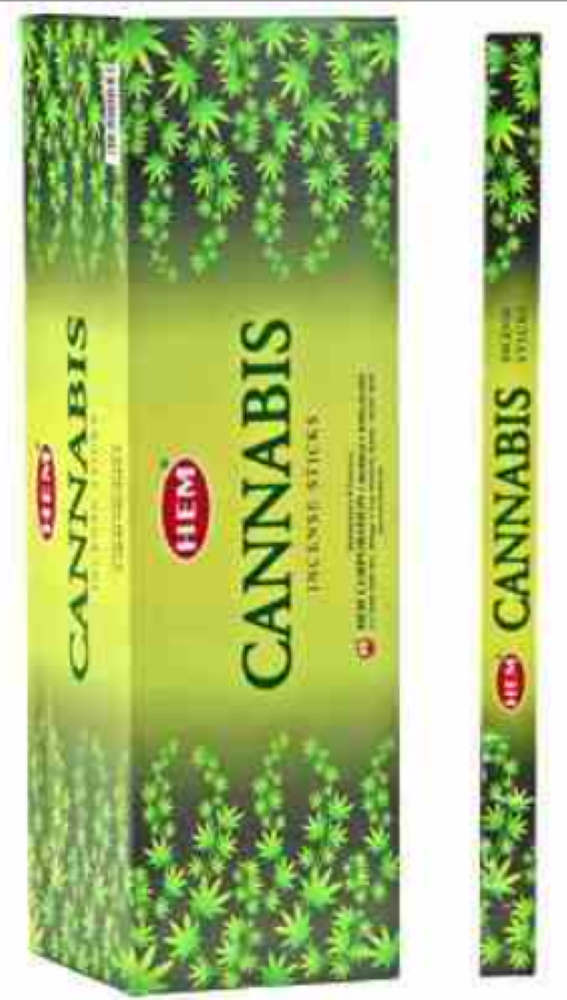 Hem Cannabis, Incense Sticks, 8 Stick, 18 grams in one Pack, 25 Pack Box