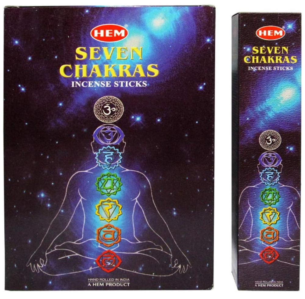 Hem Seven Chakra, Incense Stick, 35 Sticks, 12 Pack of Box