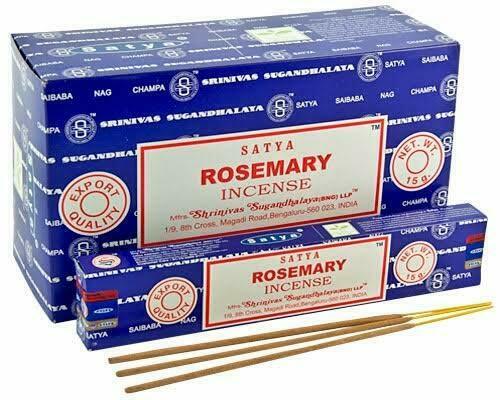 Satya Rosemary, Incense Sticks, 15 grams in one Pack, 12 Pack Box