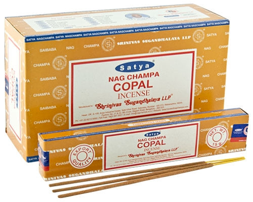 Satya Copal, Incense Sticks, 15 grams in one Pack, 12 Pack Box