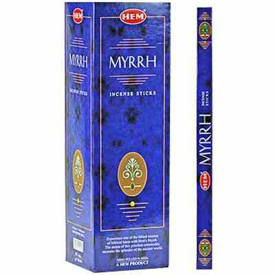 Hem Myrrh, Incense Sticks, 8 Stick, 18 grams in one Pack, 25 Pack Box