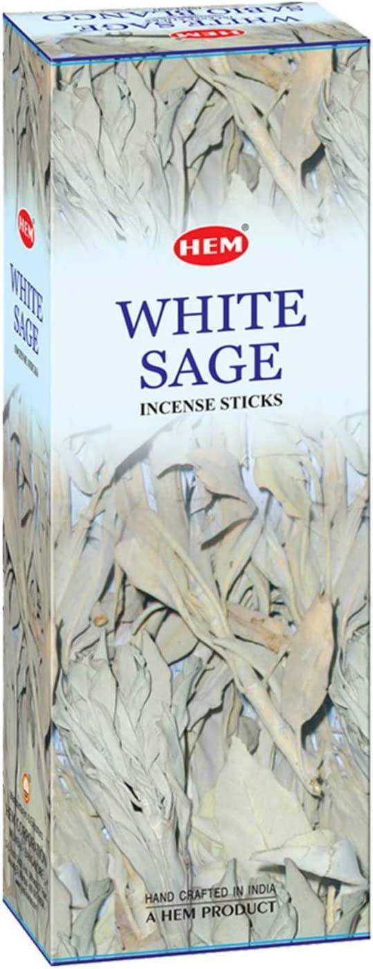 Hem White Sage, Jumbo Incense Sticks, 16", 6 Pack Box