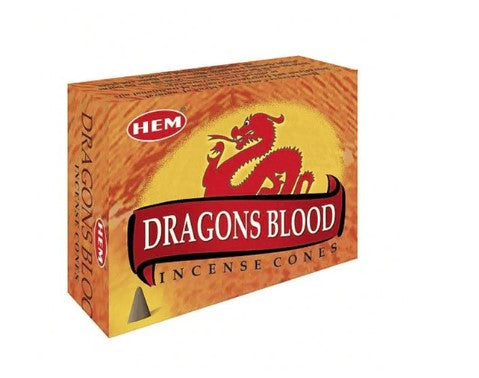 Hem Dragons Blood, Incense Cone, 24 grams in one Pack, 12 Pack Box