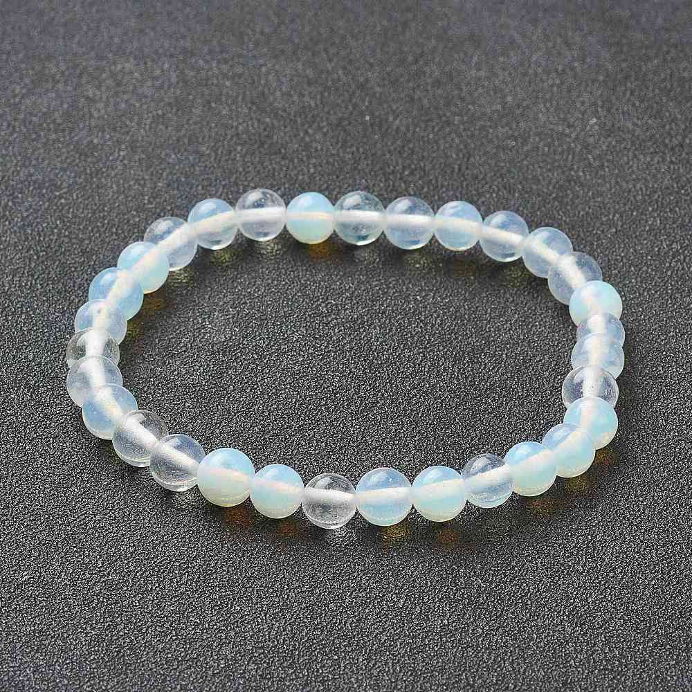 Opalite Bracelet, 6mm, 5 Pieces in a Pack