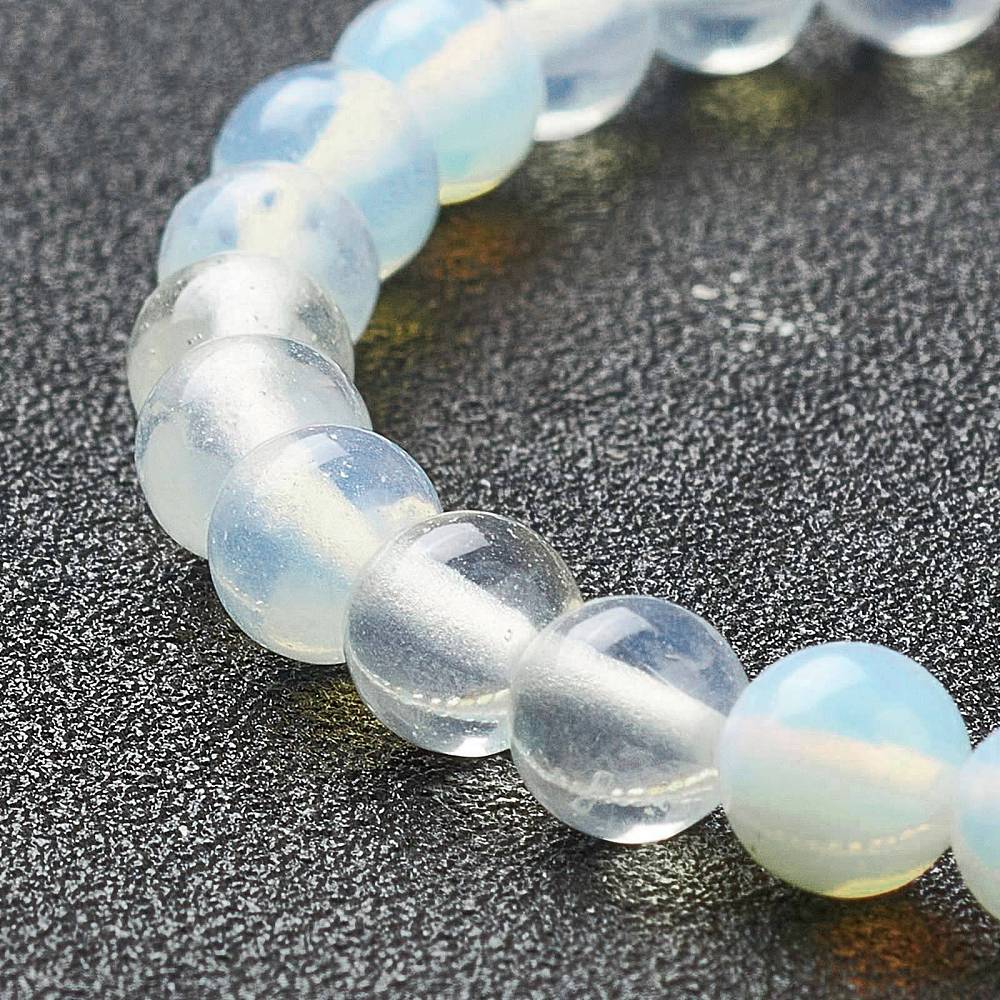 Opalite Bracelet, 6mm, 5 Pieces in a Pack
