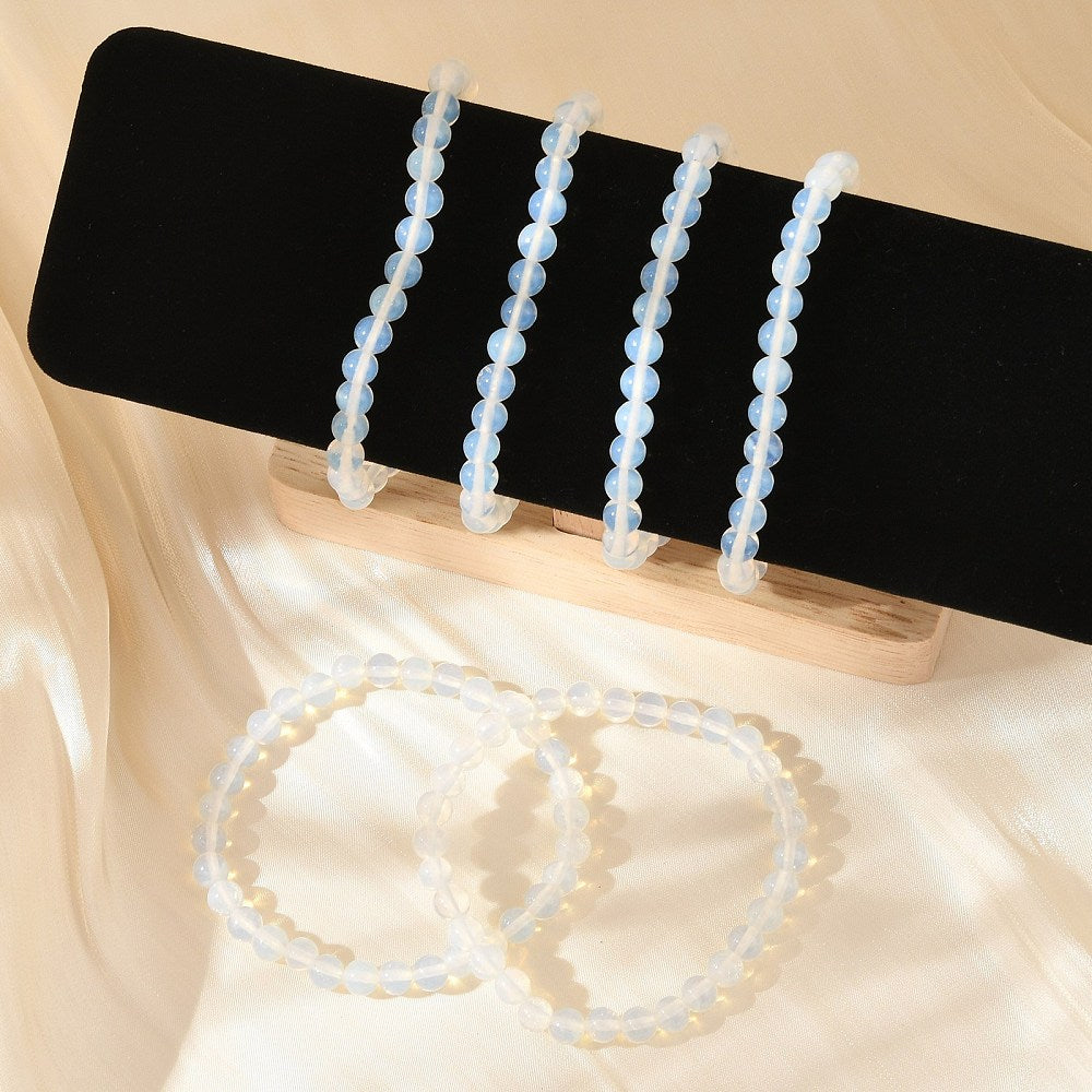 Opalite Bracelet, 6mm, 5 Pieces in a Pack
