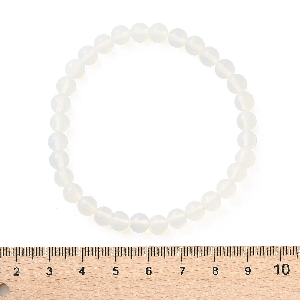 Opalite Bracelet, 6mm, 5 Pieces in a Pack
