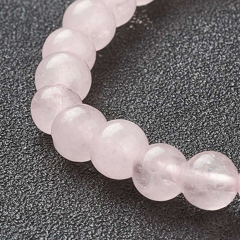 Rose Quartz Bracelet, 6mm, 5 Pieces in a Pack