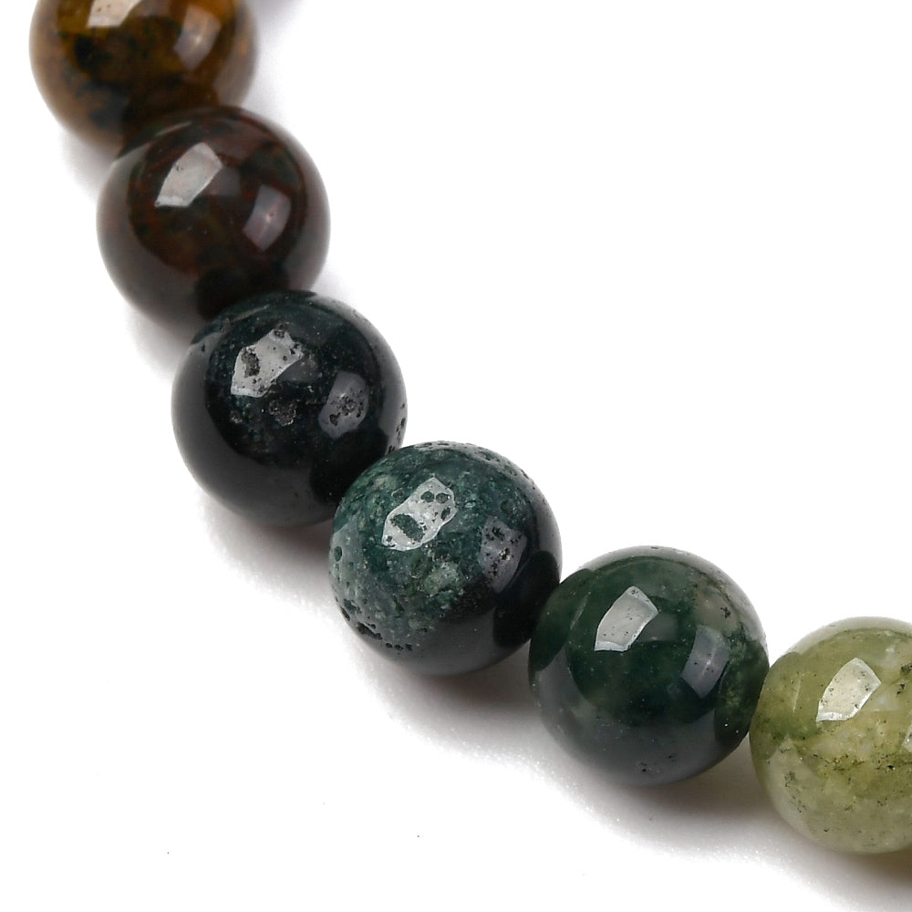 Indian Agate Bracelet, 6mm, 5 Pieces in a Pack