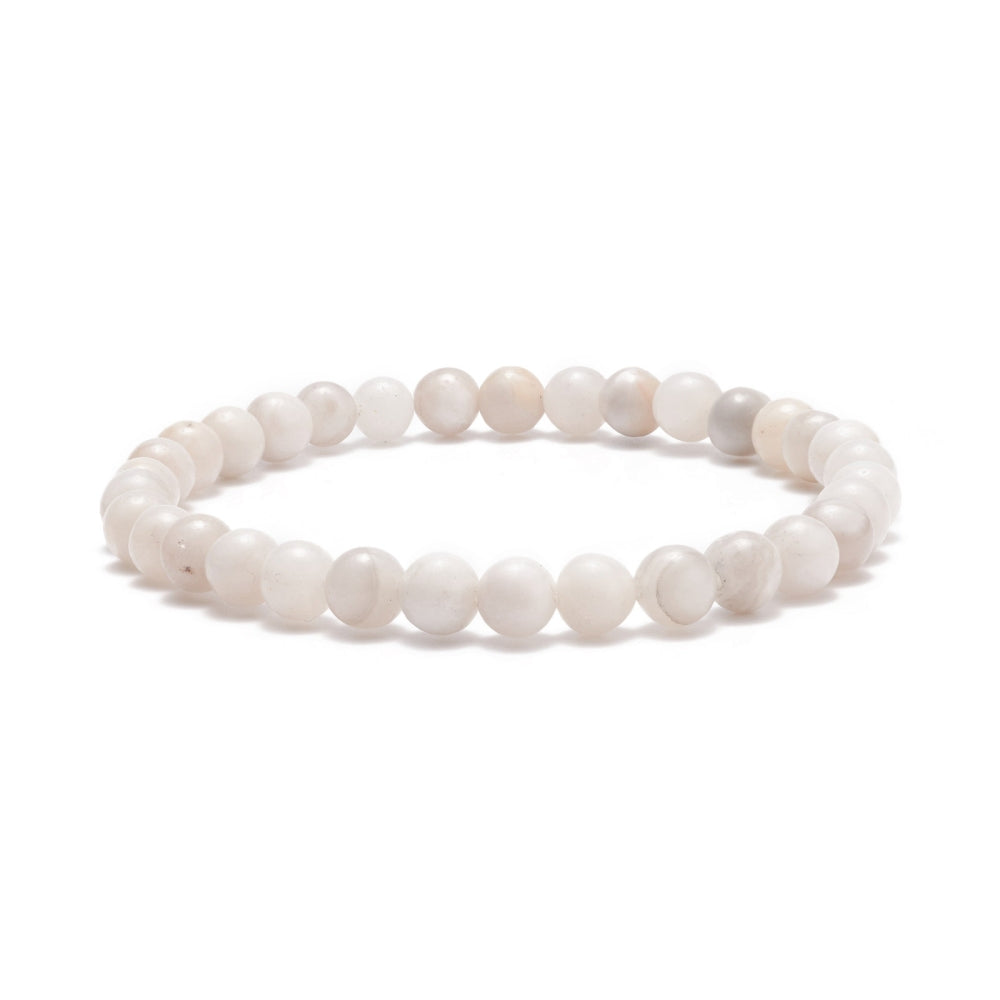 Crazy Agate Bracelet, 6mm, 5 Pieces in a Pack
