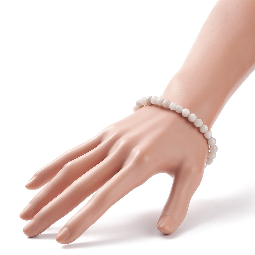 Crazy Agate Bracelet, 6mm, 5 Pieces in a Pack
