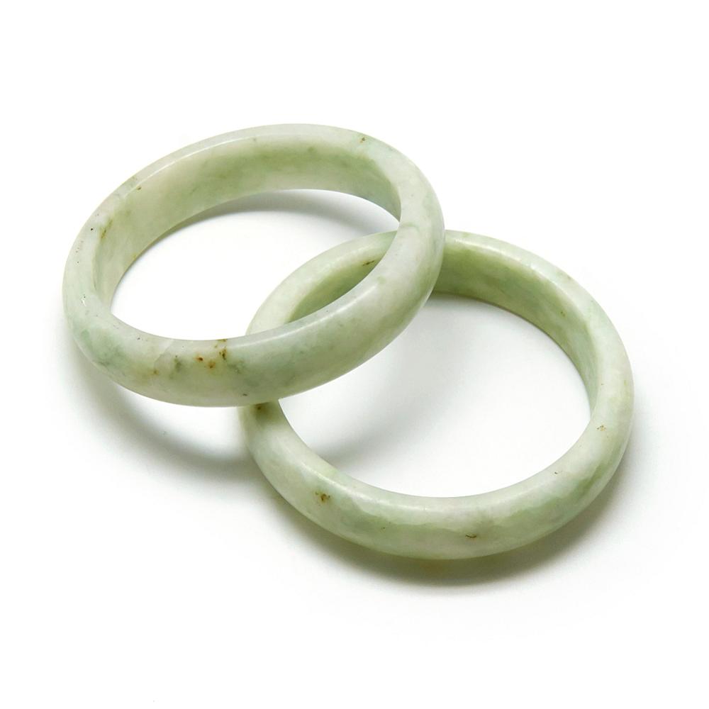 Green Jade Bangles, 5 Pieces in a Pack