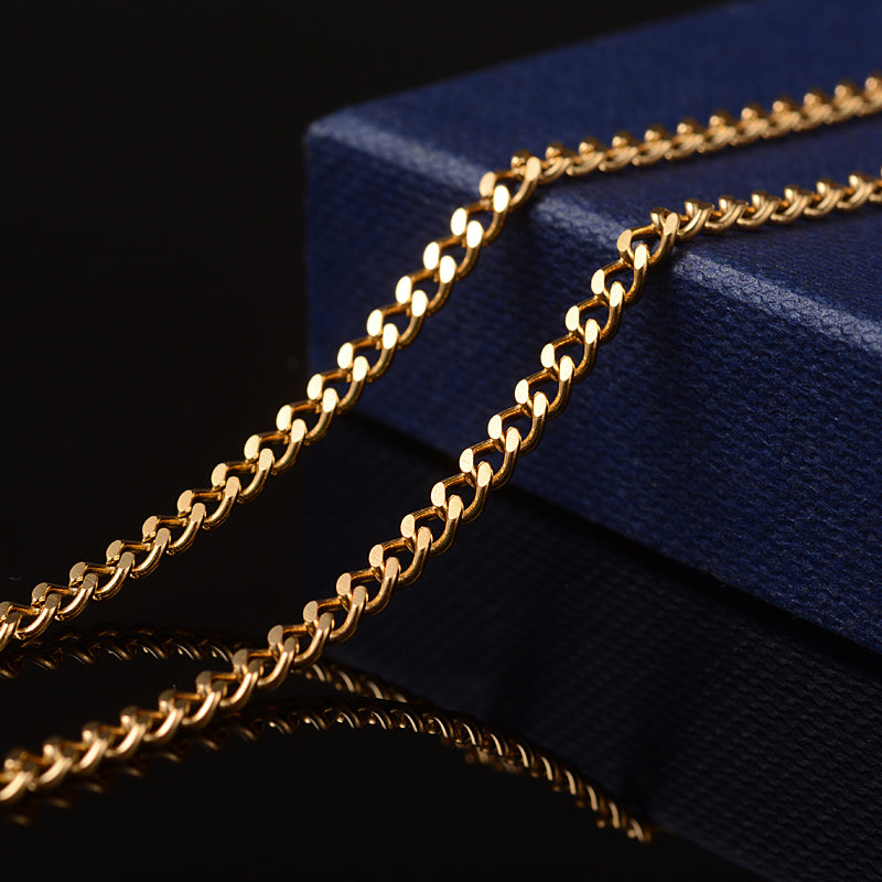 304 Stainless Steel Twisted Chains, Gold Plated, 4x3x0.8mm, 32.8 Feet/roll
