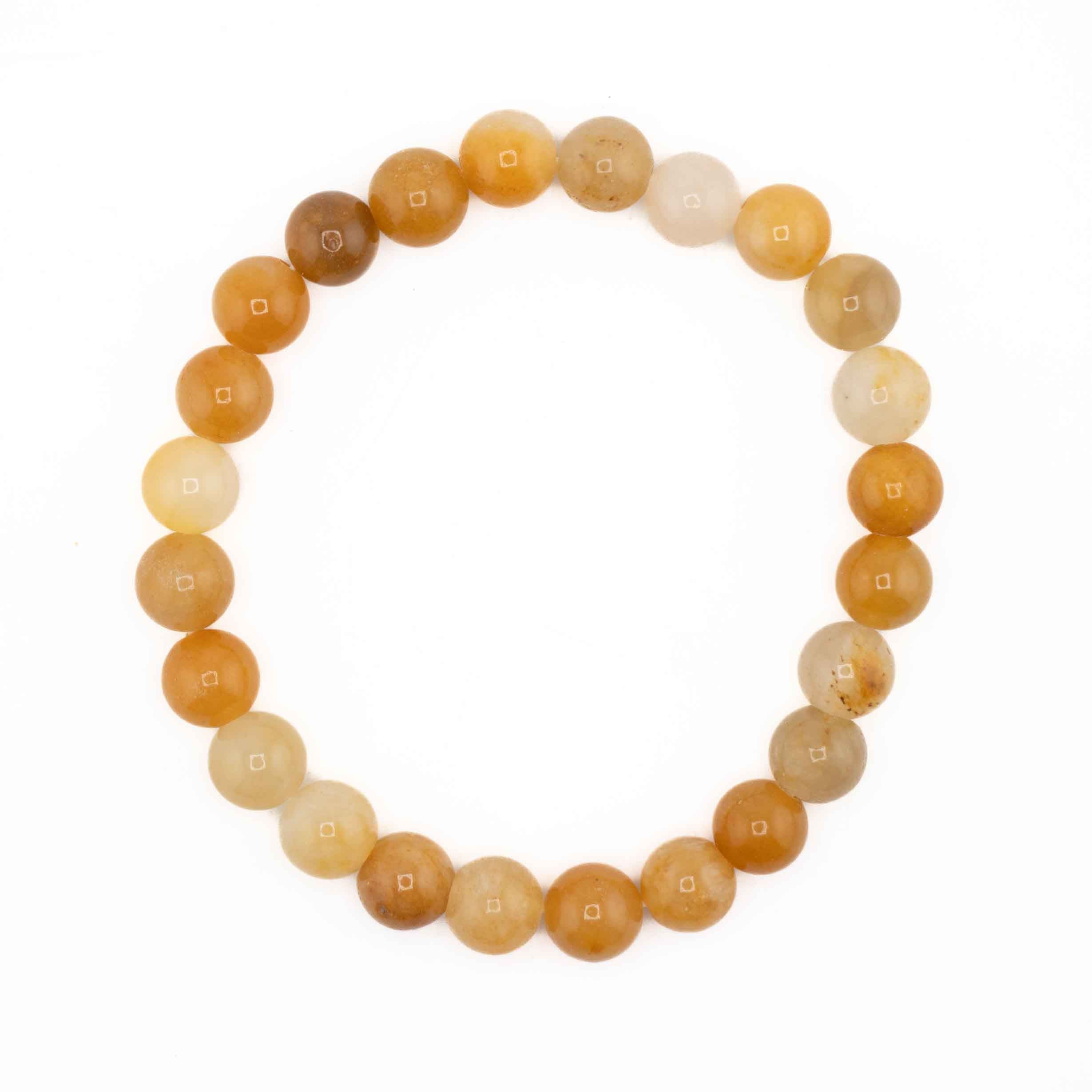 Jade (Topaz), Metal Free Bracelet, 8mm, 5 Pieces in a Pack