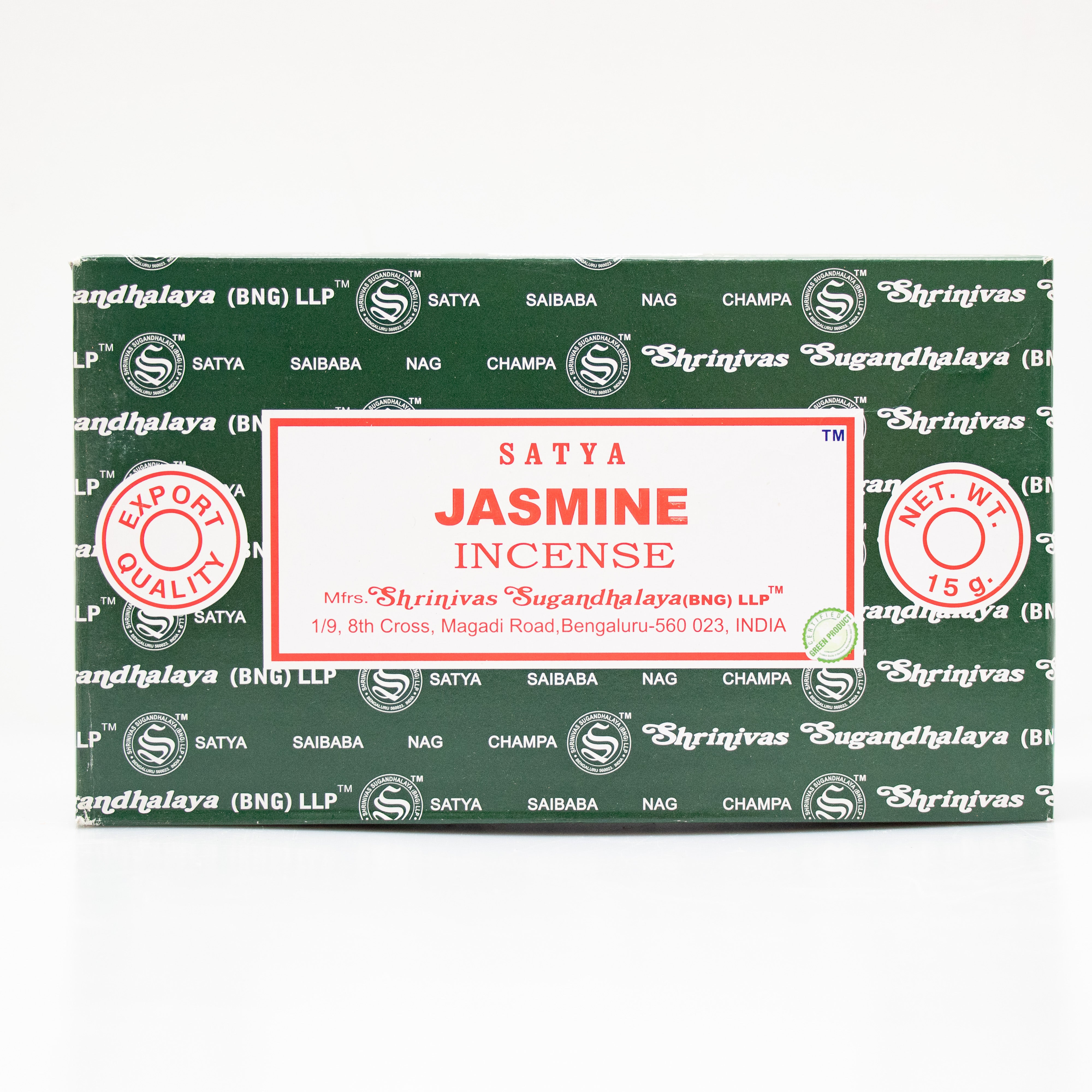 Satya Jasmine, Incense Sticks, 15 Grams in One Pack, 12 Pack Box