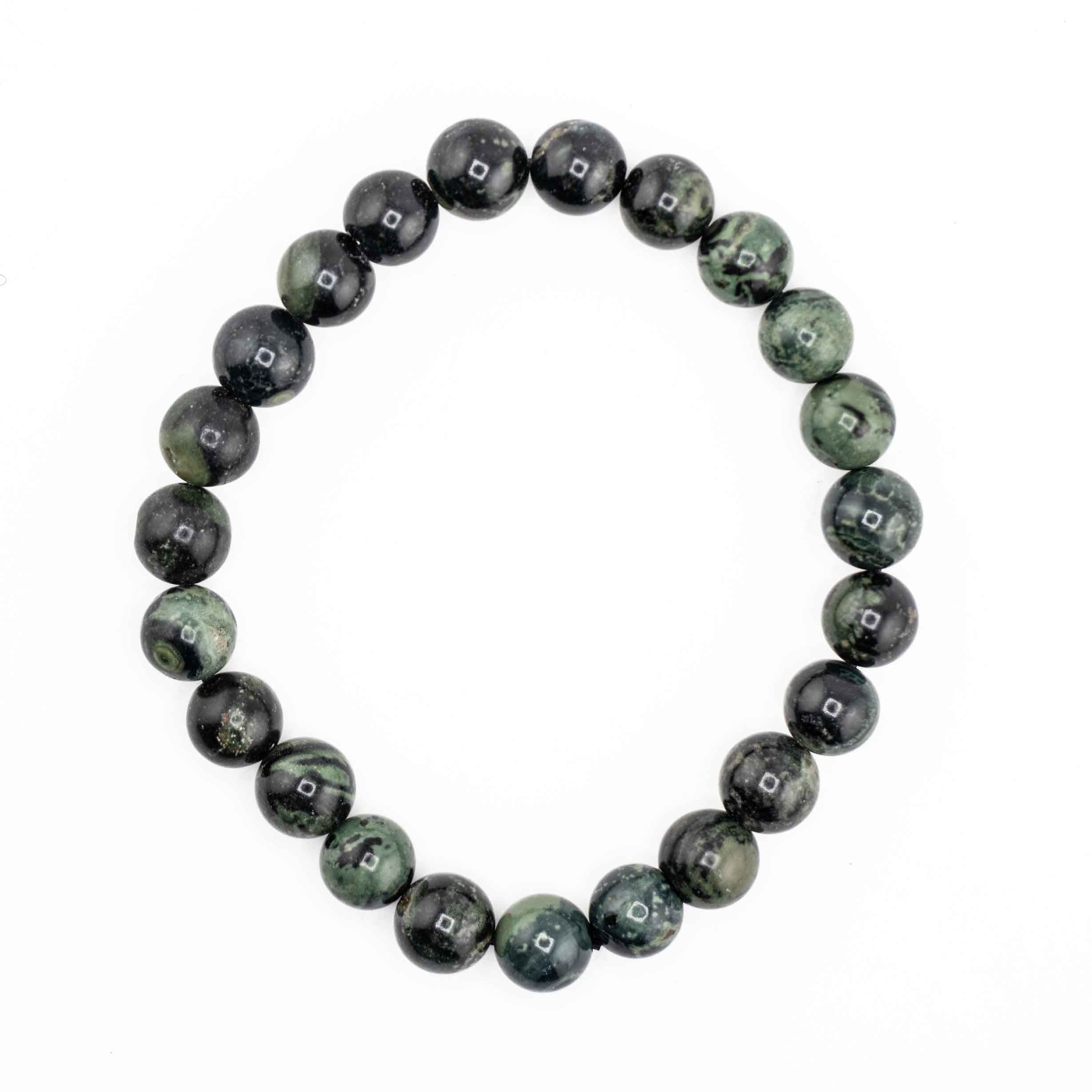 Jasper (Kambaba), Metal Free Bracelet, 8mm, 5 Pieces in a Pack