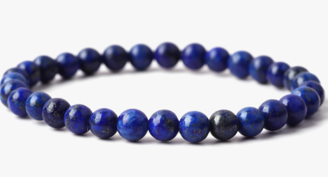 Lapis Lazuli Bracelet, 6mm, 5 Pieces in a Pack