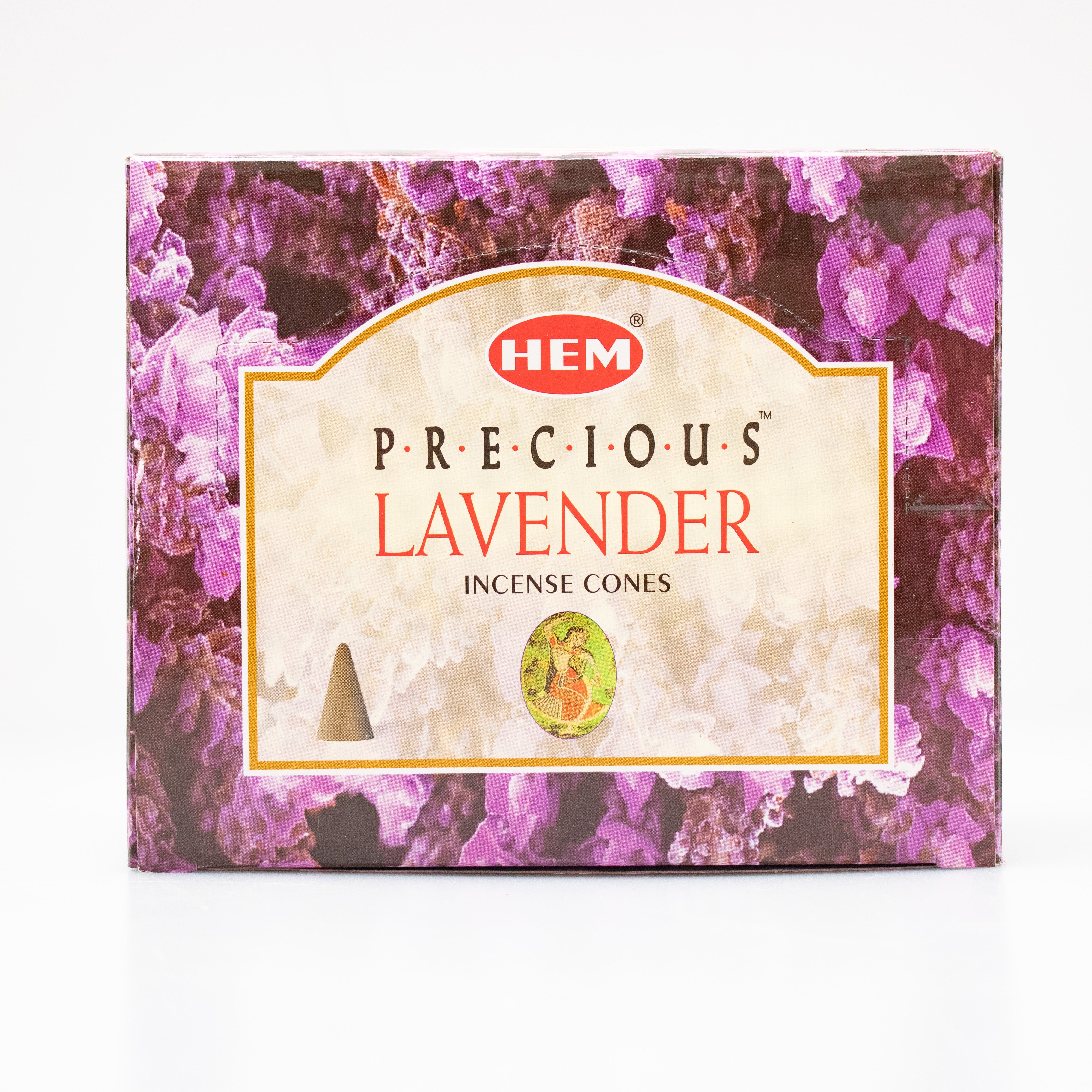 Hem Lavender, Incense Cone, 24 grams in one Pack, 12 Pack Box