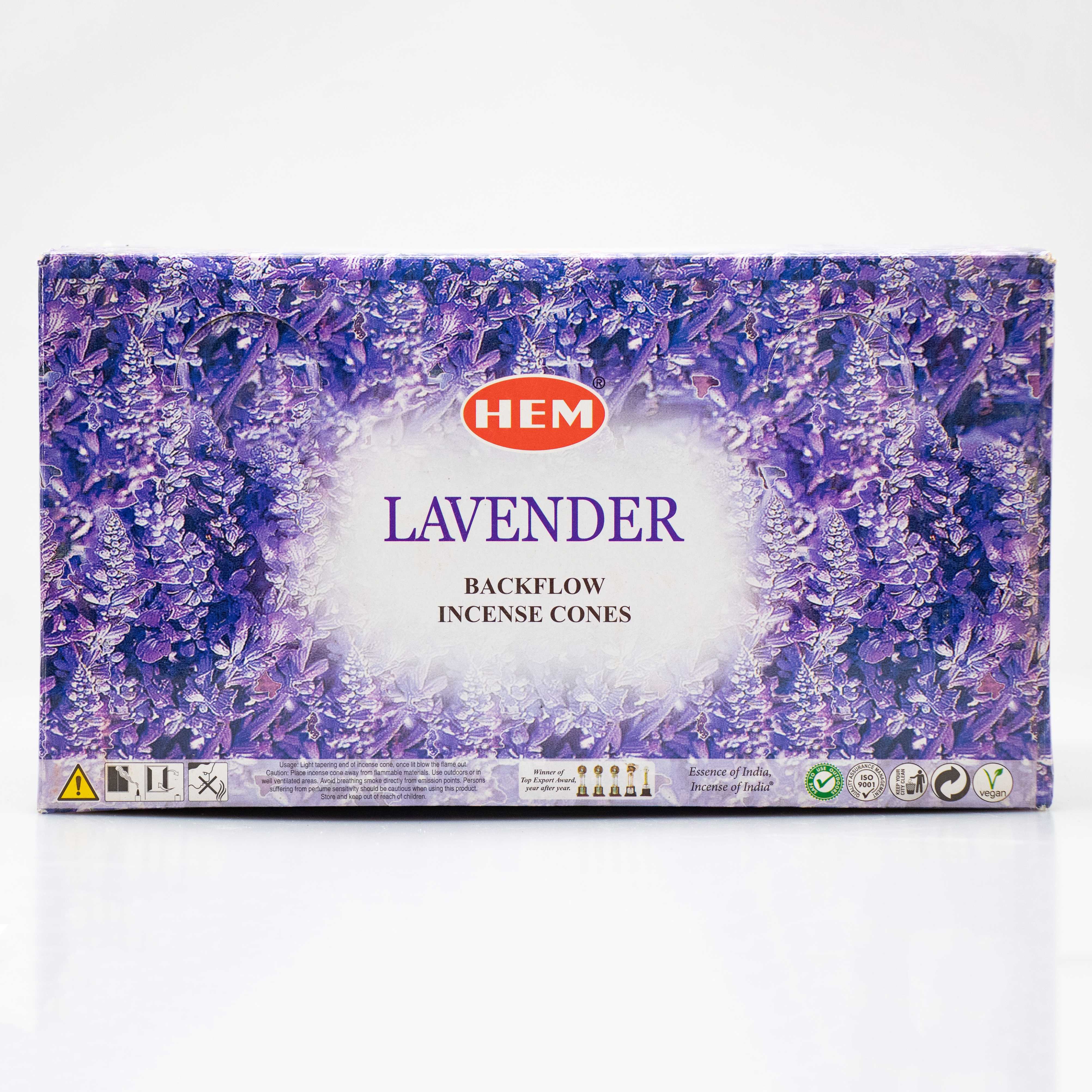 HEM Lavender Backflow Cones , 12 Pack  (40 cones each pack), 480 Cones