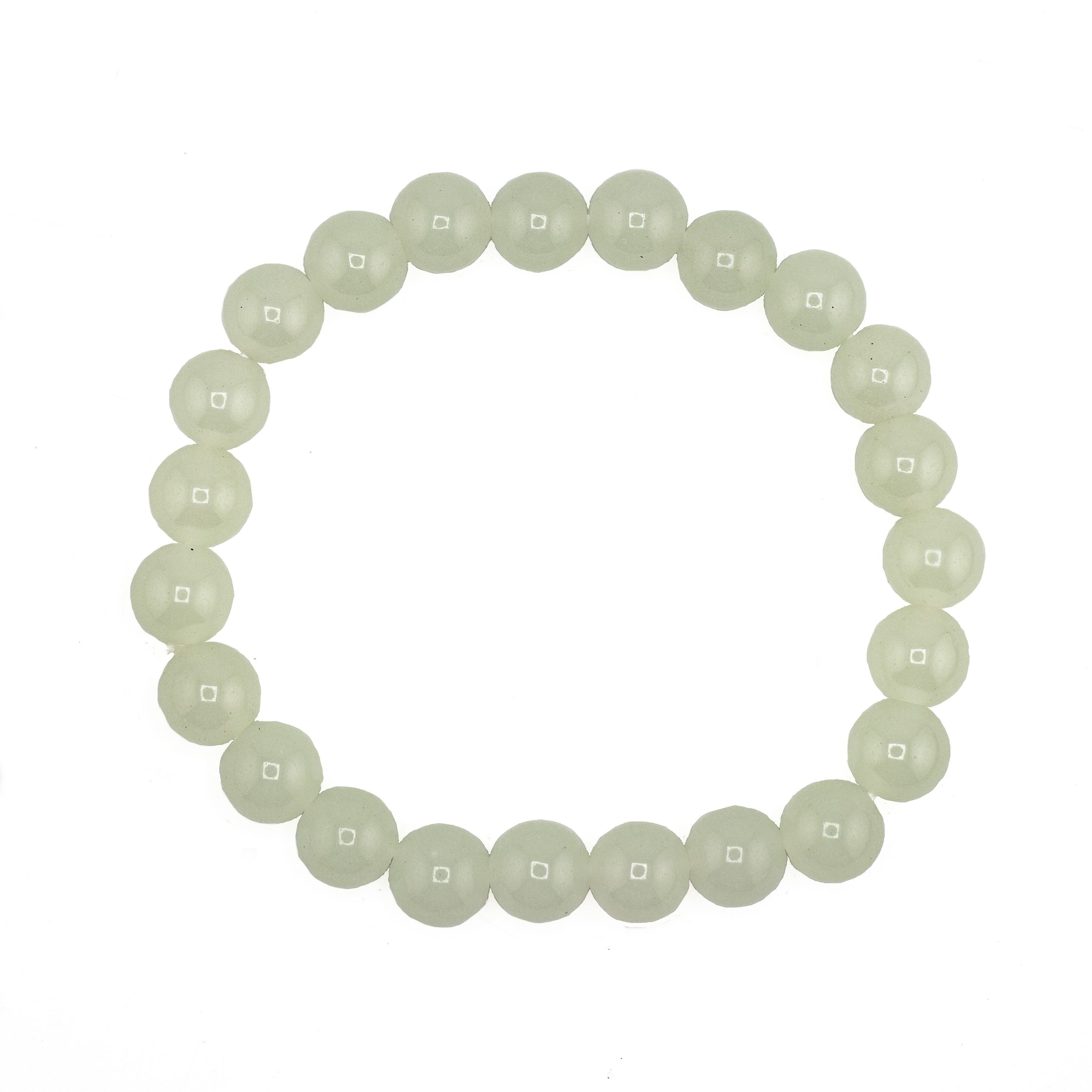 Luminous (Glow in Dark), Metal Free Bracelet, 8mm, 5 Pieces in a Pack