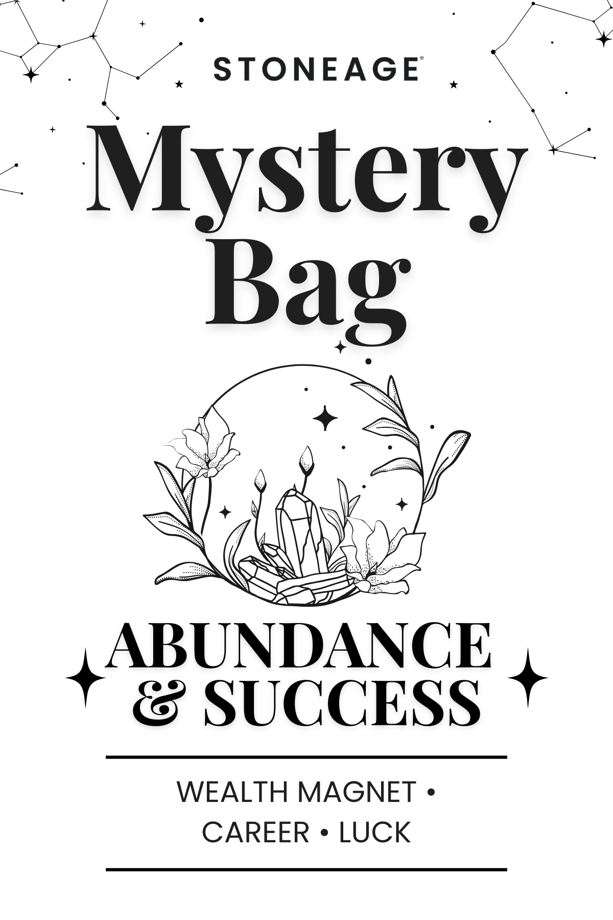 ABUNDANCE & SUCCESS - Small Mystery Bag Labels, 20 Pieces in a Pack