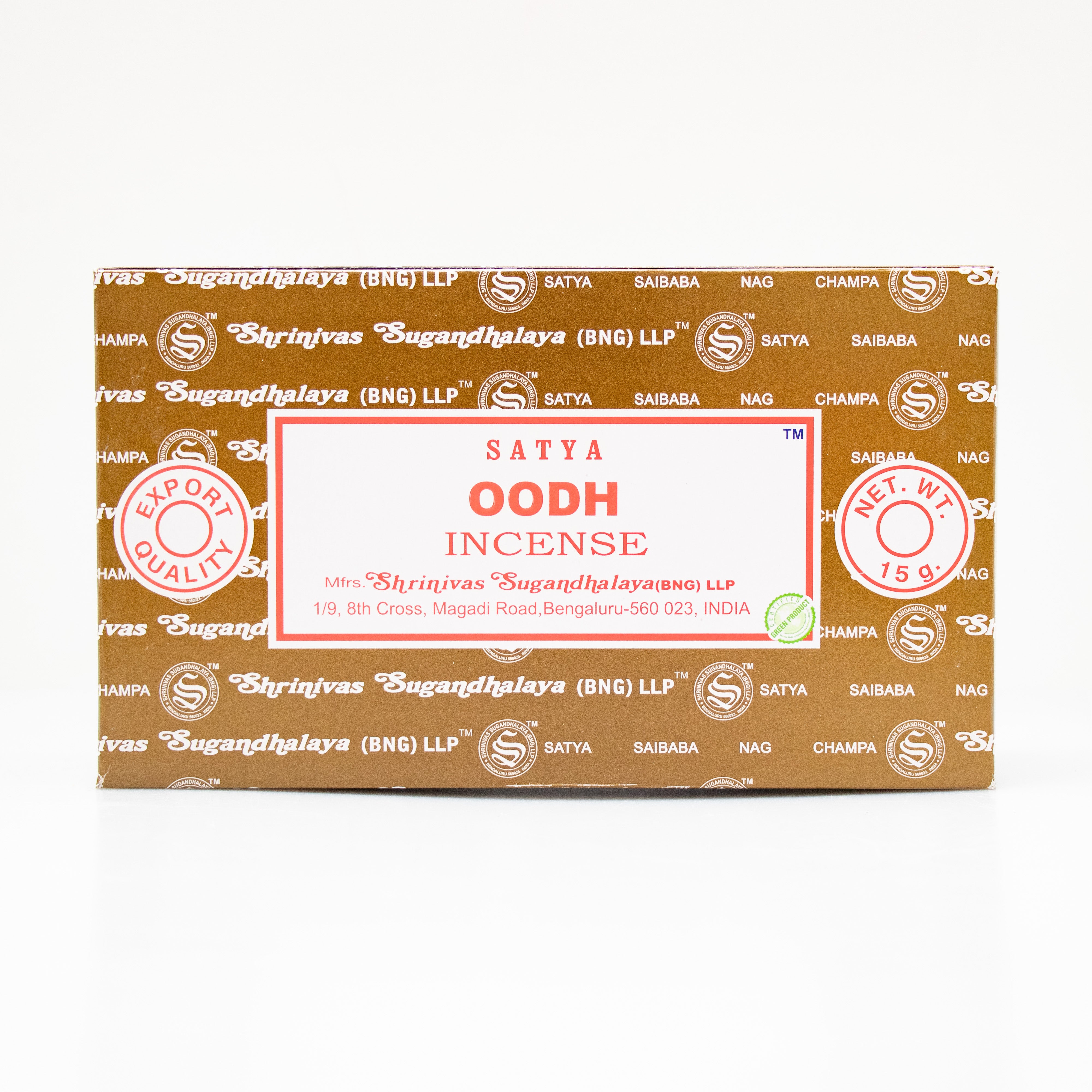 Satya Oodh, Incense Sticks, 15 grams in one Pack, 12 Pack Box