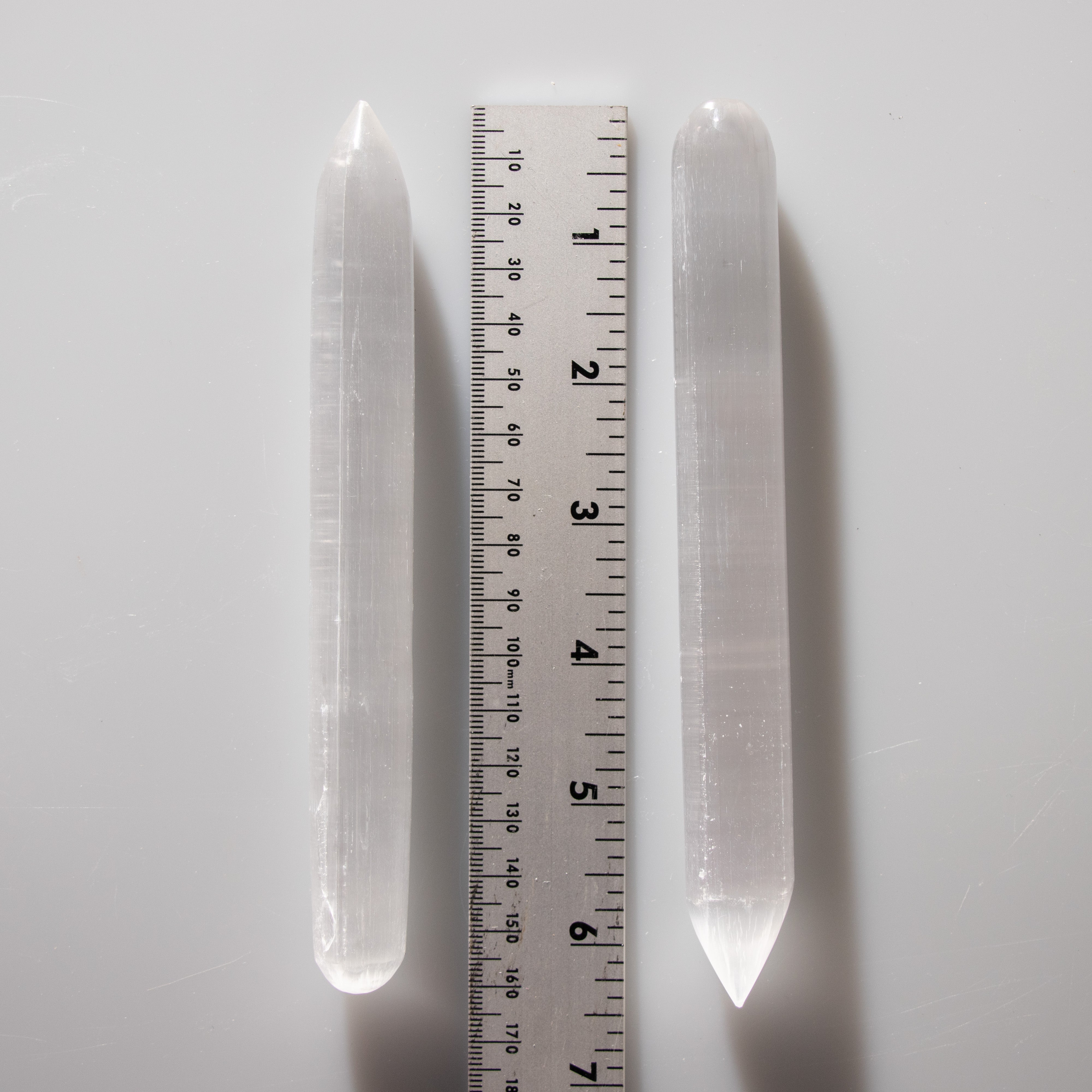 Selenite Plain Massage Wand, 6-6,5" Inch, 5 Pieces in a Pack