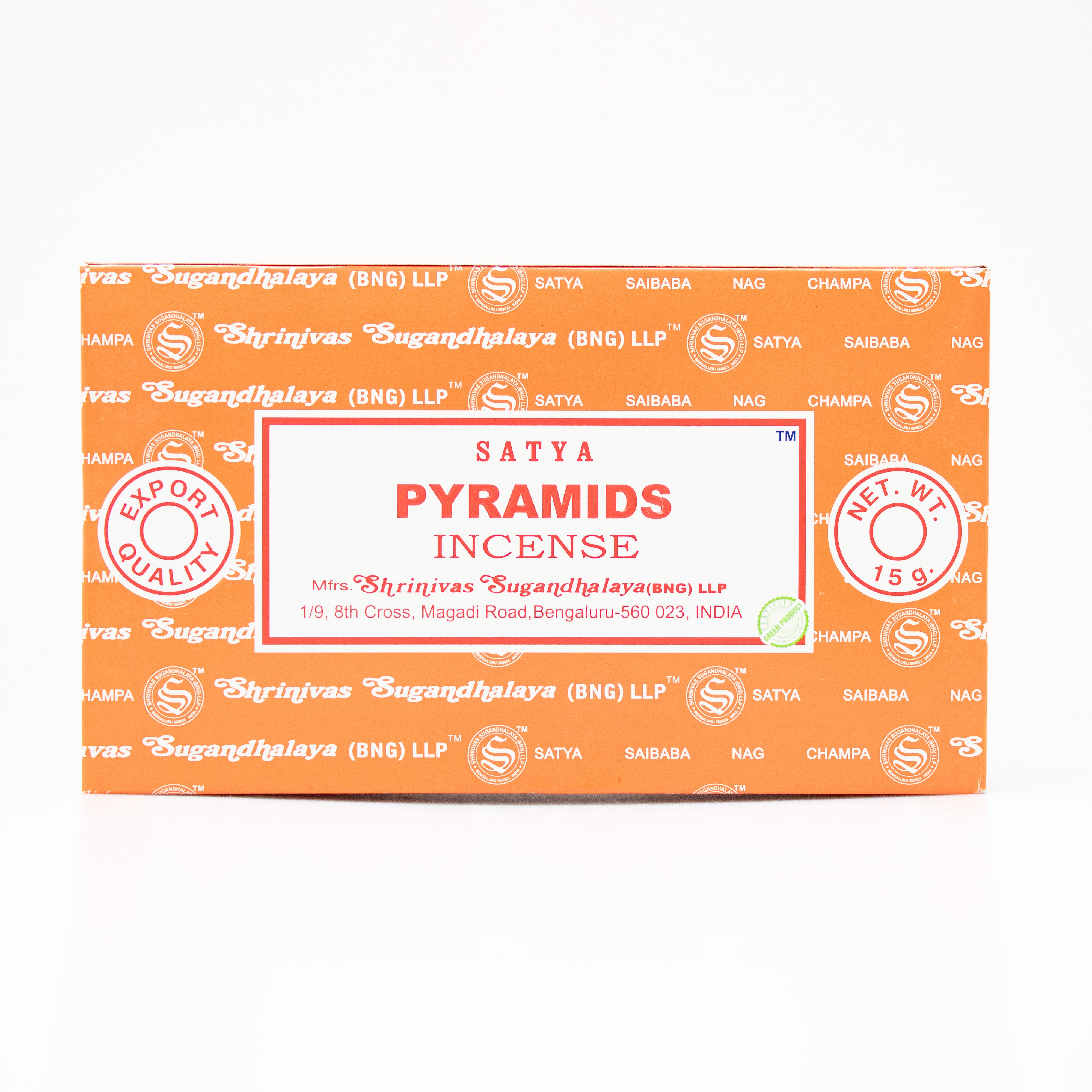 Satya Pyramids, Incense Sticks, 15 grams in one Pack, 12 Pack Box