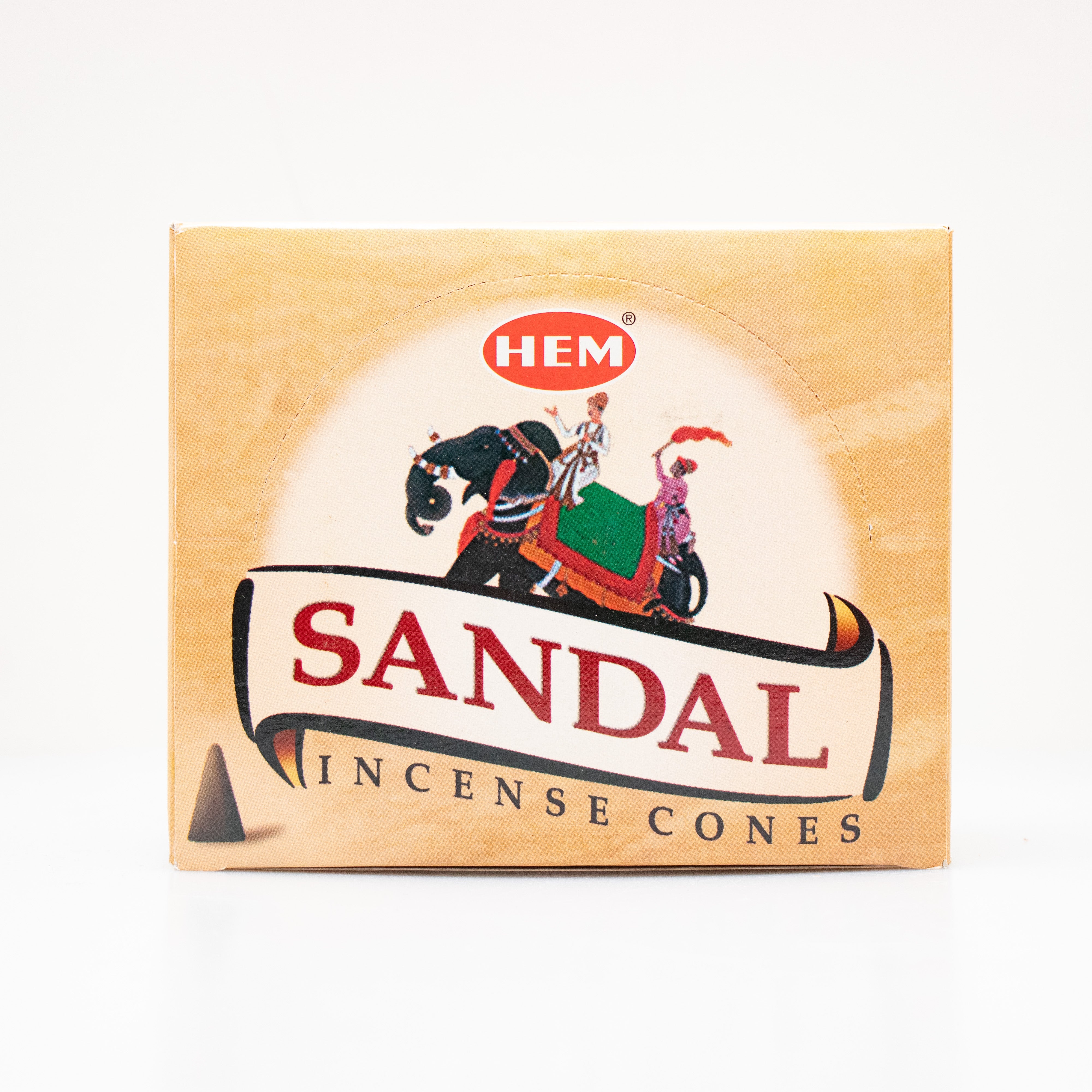 Hem Sandal, Incense Cone,  24 grams in one Pack, 12 Pack Box