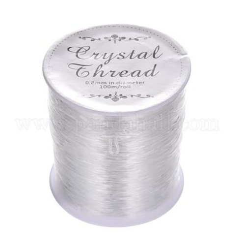 Stretch Bracelet String, Elastic, Clear, 100 yard/meter roll - 1 pieces