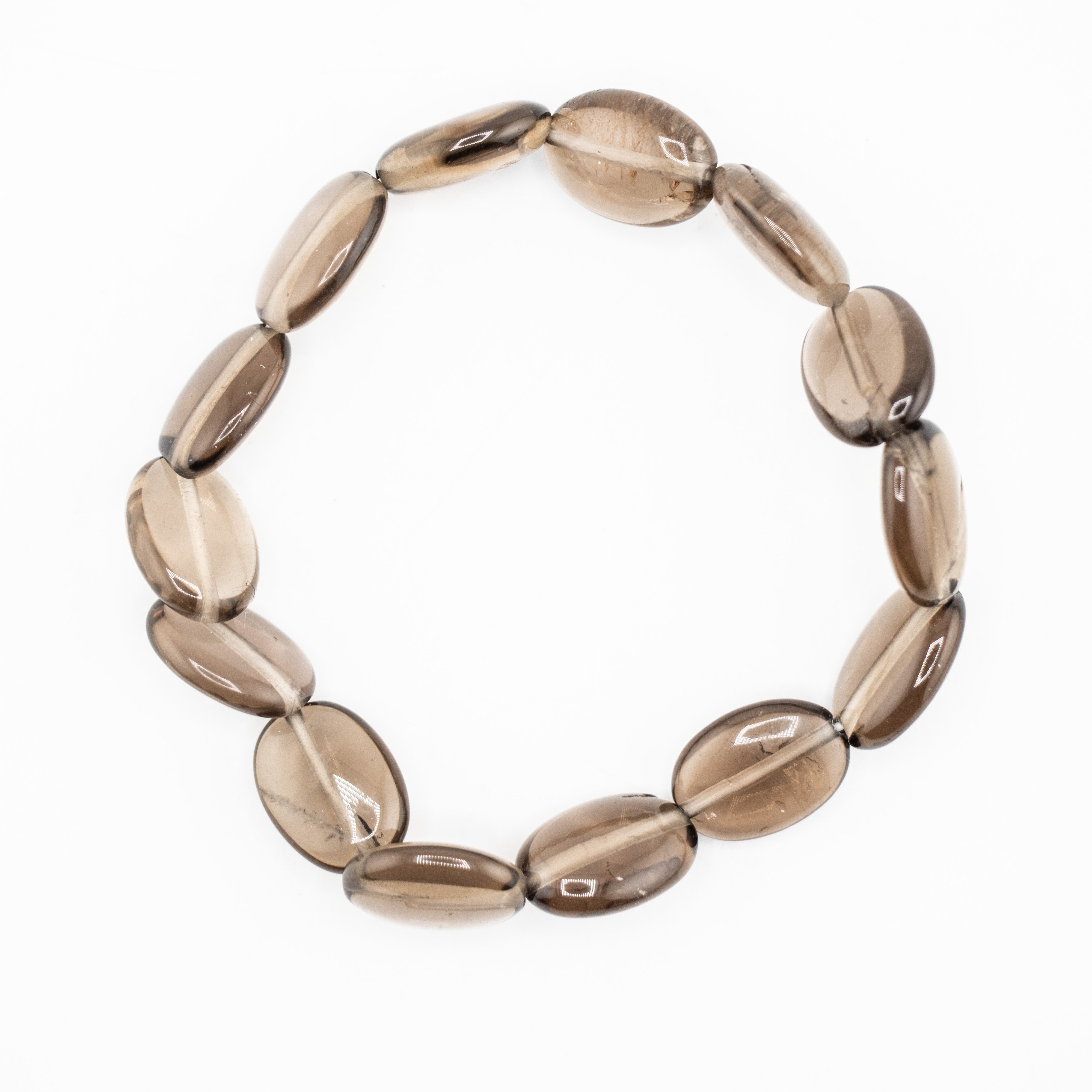 Smoky Quartz Nugget Beads Bracelet, 6-8mm, 5 Pieces in a Pack