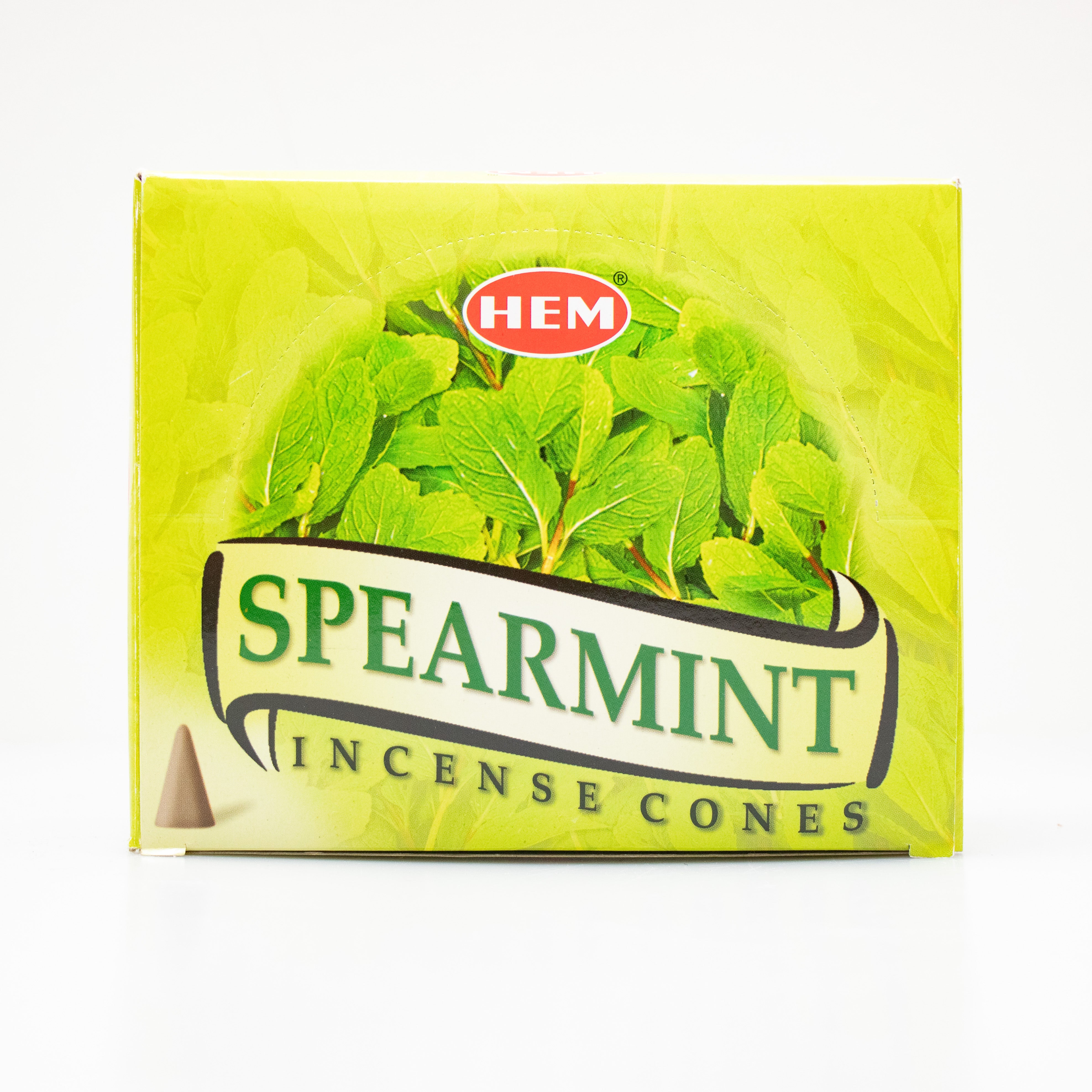 Hem Spearmint, Incense Cone, 24 grams in one Pack, 12 Pack Box
