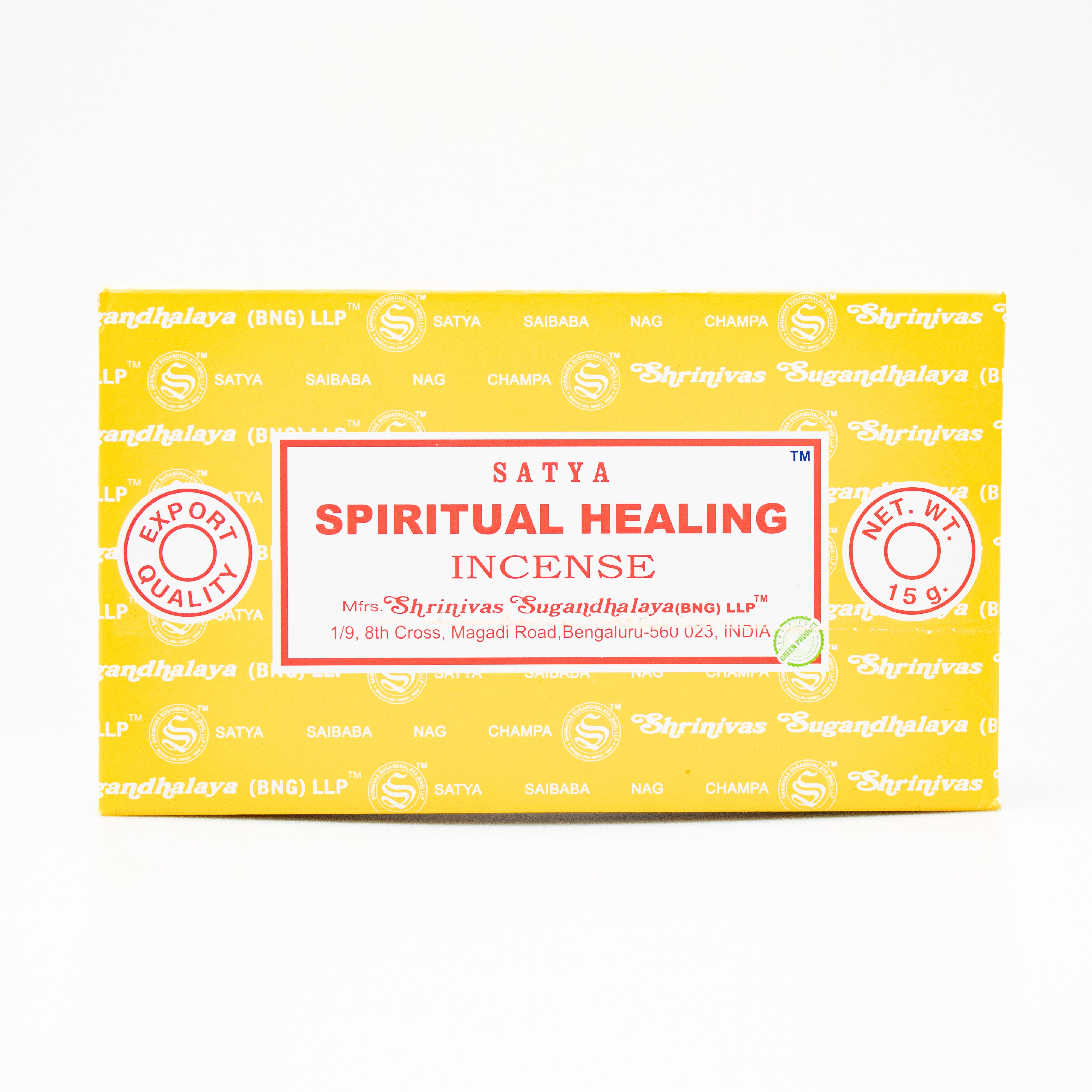 Satya Spiritual Healing, Incense Sticks, 15 grams in one Pack, 12 Pack Box