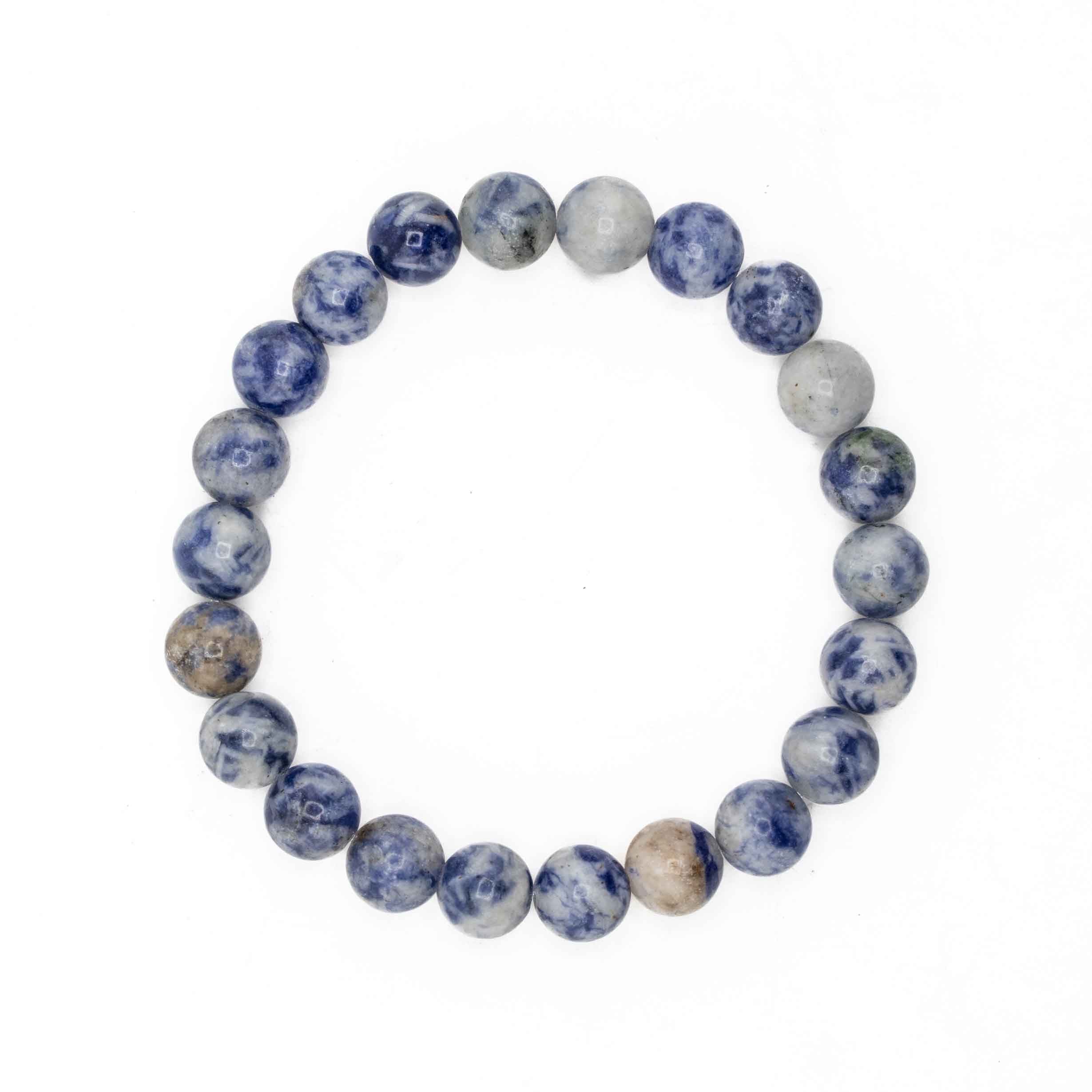 Spot Jasper, Metal Free Bracelet, 8mm, 5 Pieces in a Pack
