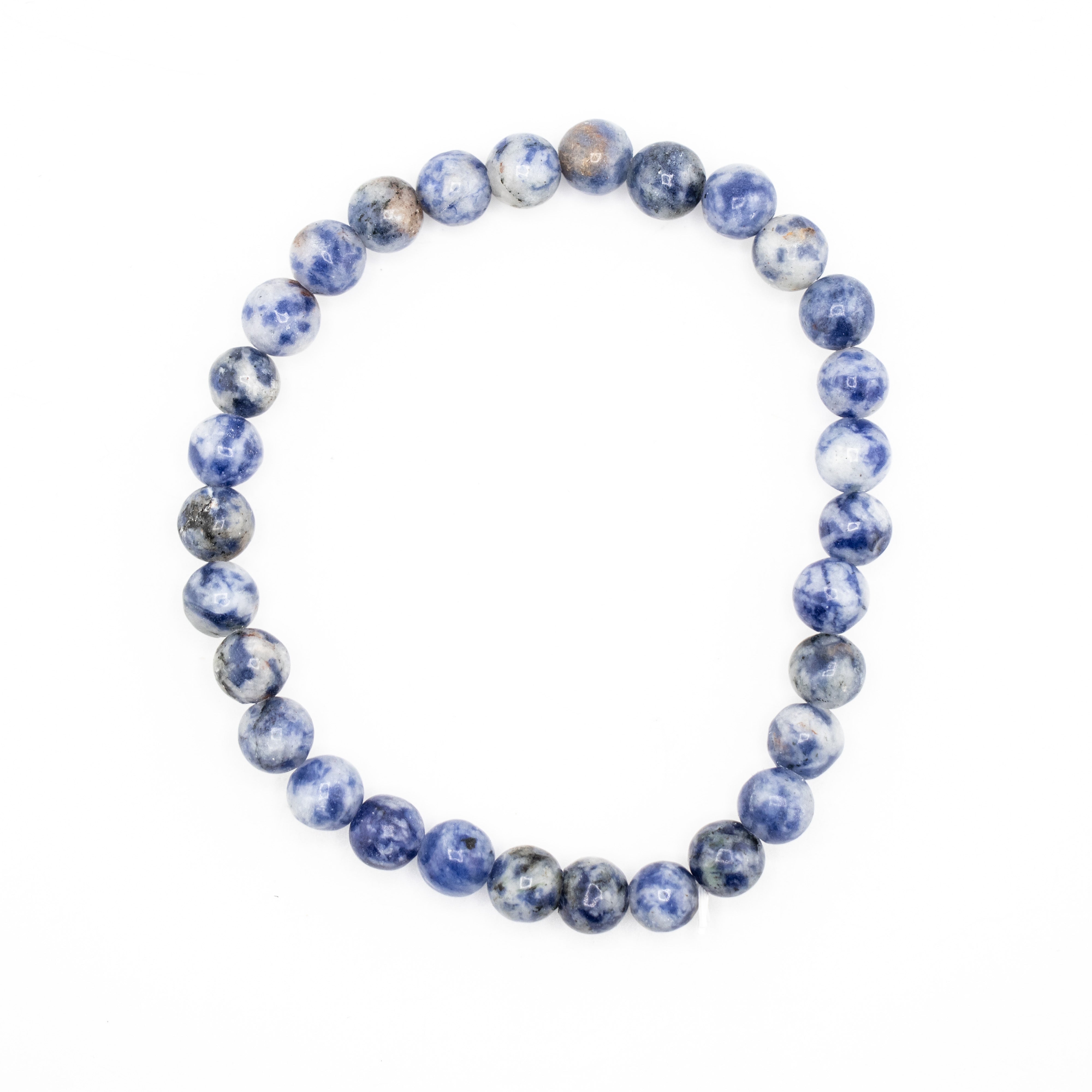 Spot Jasper Bracelet, 6mm, 5 Pieces in a Pack
