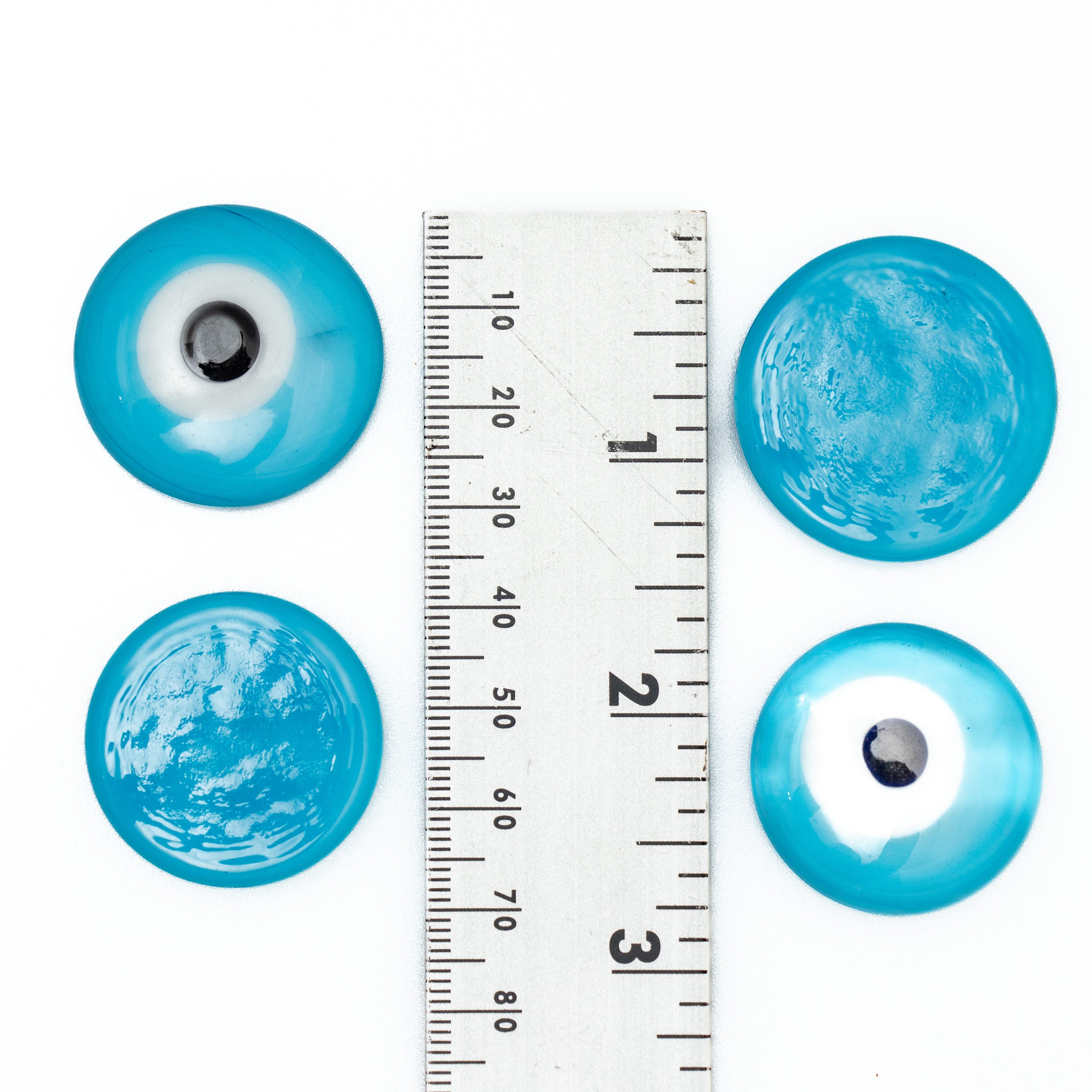 Evil Eye, 1" Inch, Turquoise, Handmade, 10 Pieces in a Pack