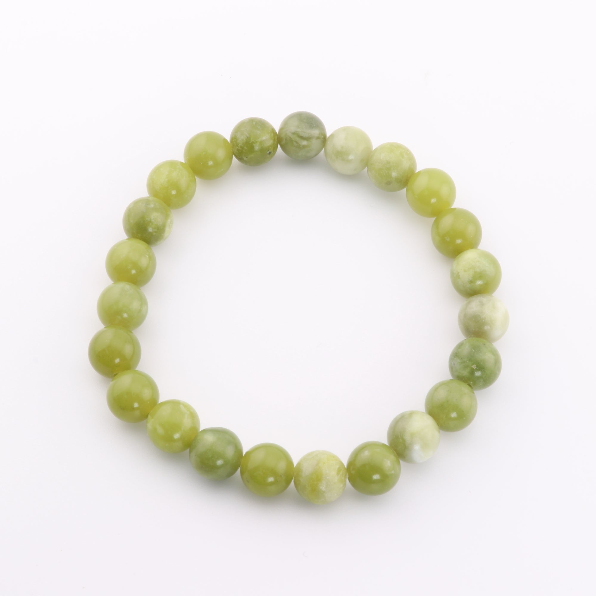 Taiwan Jade Bracelet, No Metal, 8mm, 5 Pieces in a Pack #305