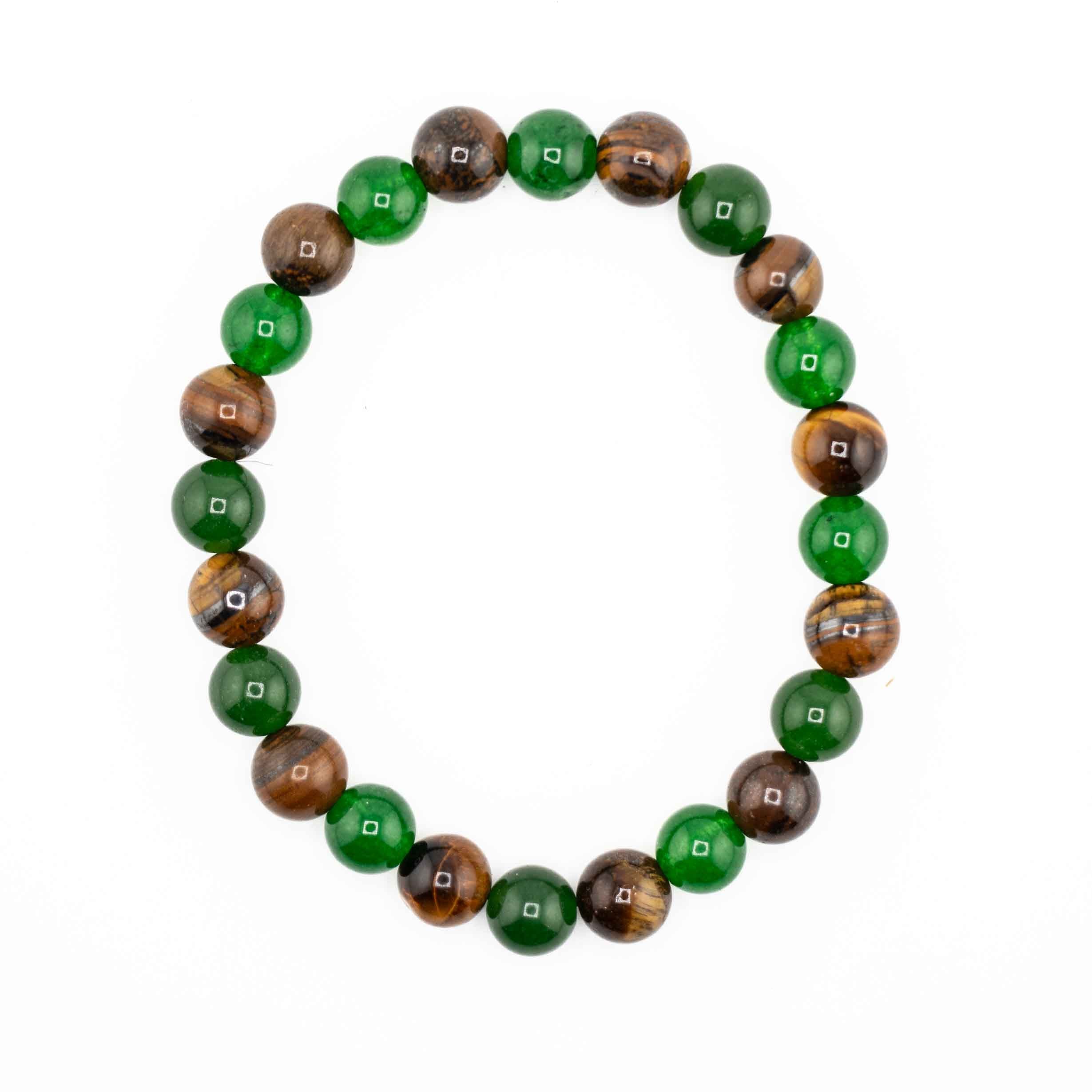 Tiger Eye / Jade, 8mm, 5 Pieces in a Pack