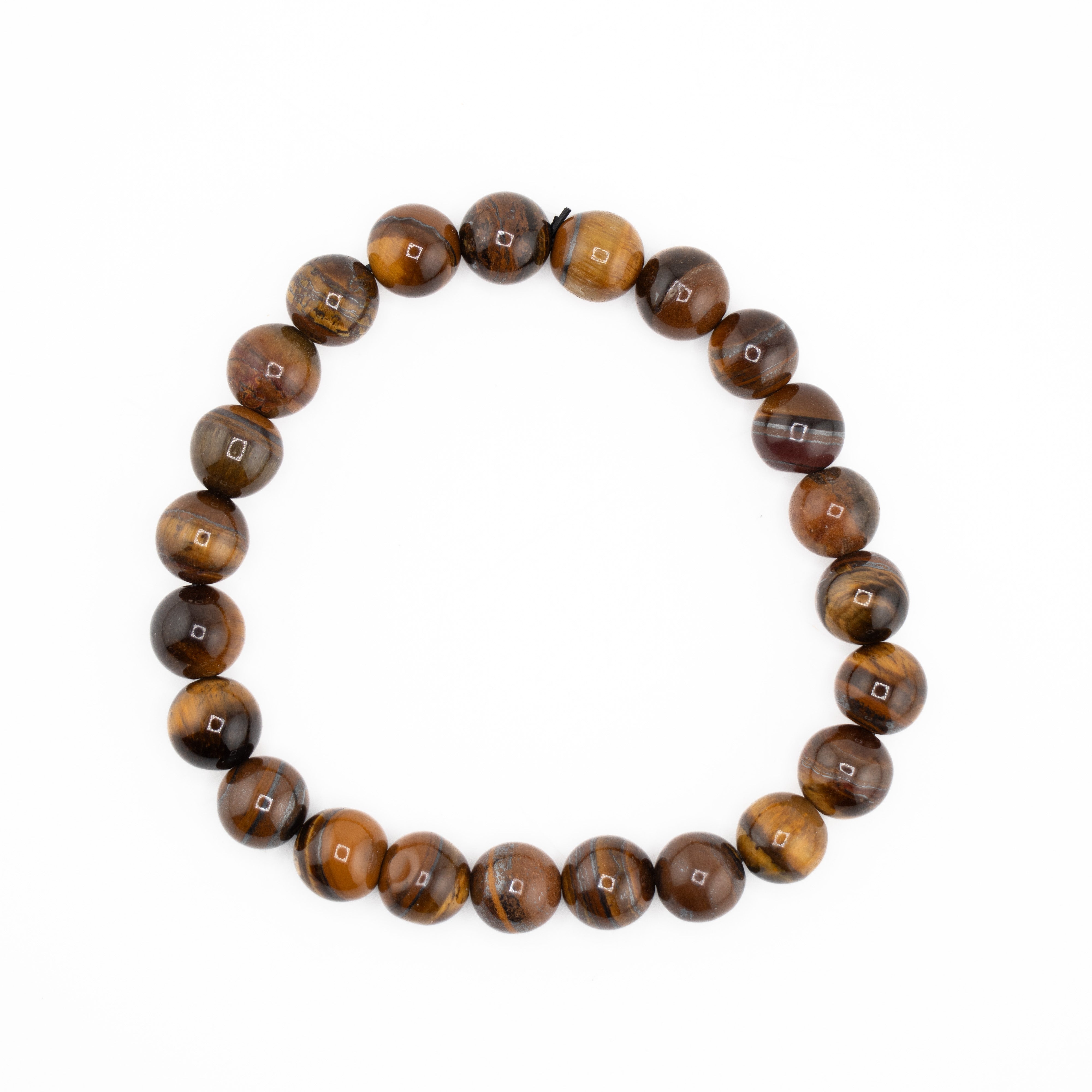 Tigers Eye, Metal Free Bracelet, 8mm, 5 Pieces in a Pack