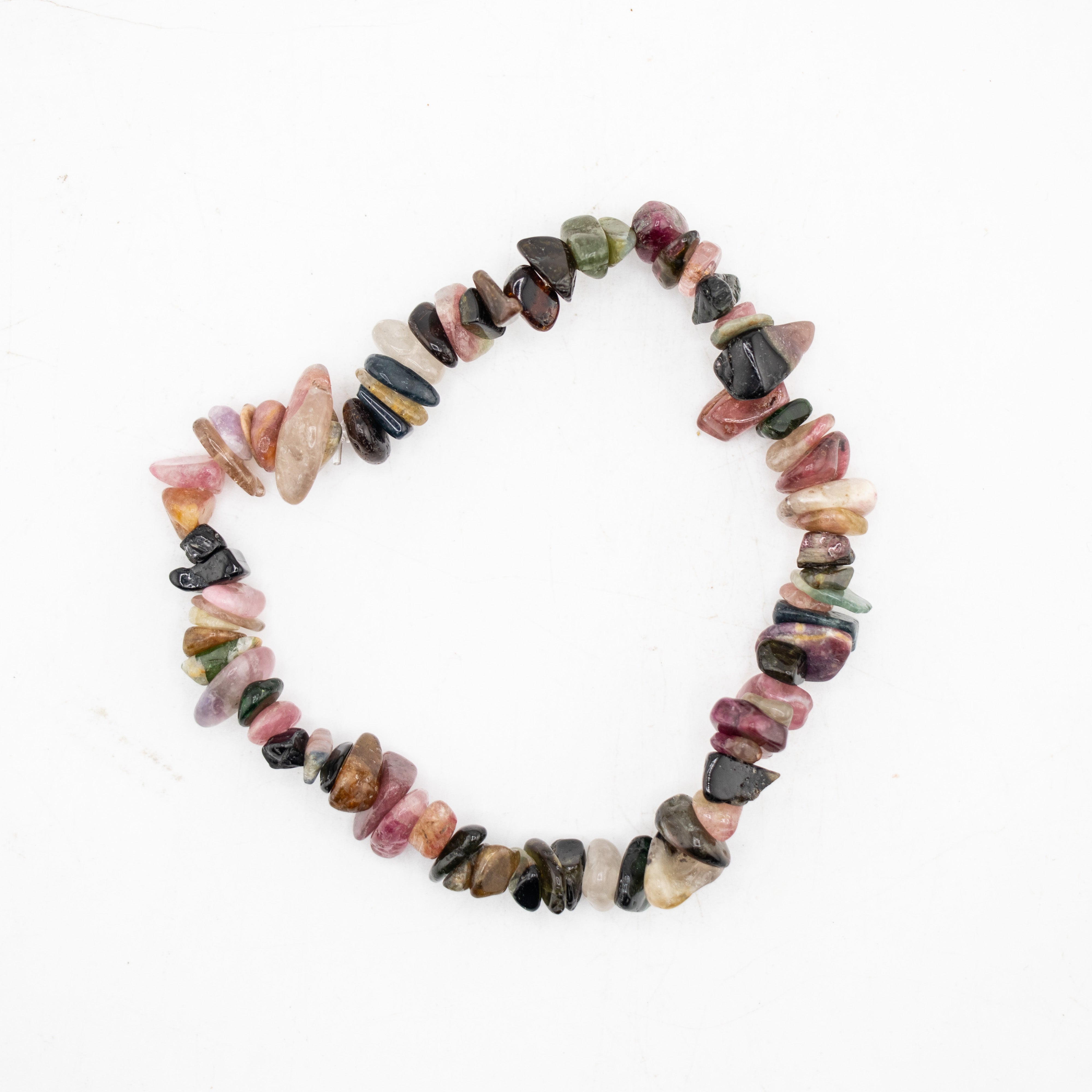 Tourmaline Chipped Stone Bracelet, 5 Pieces in a Pack